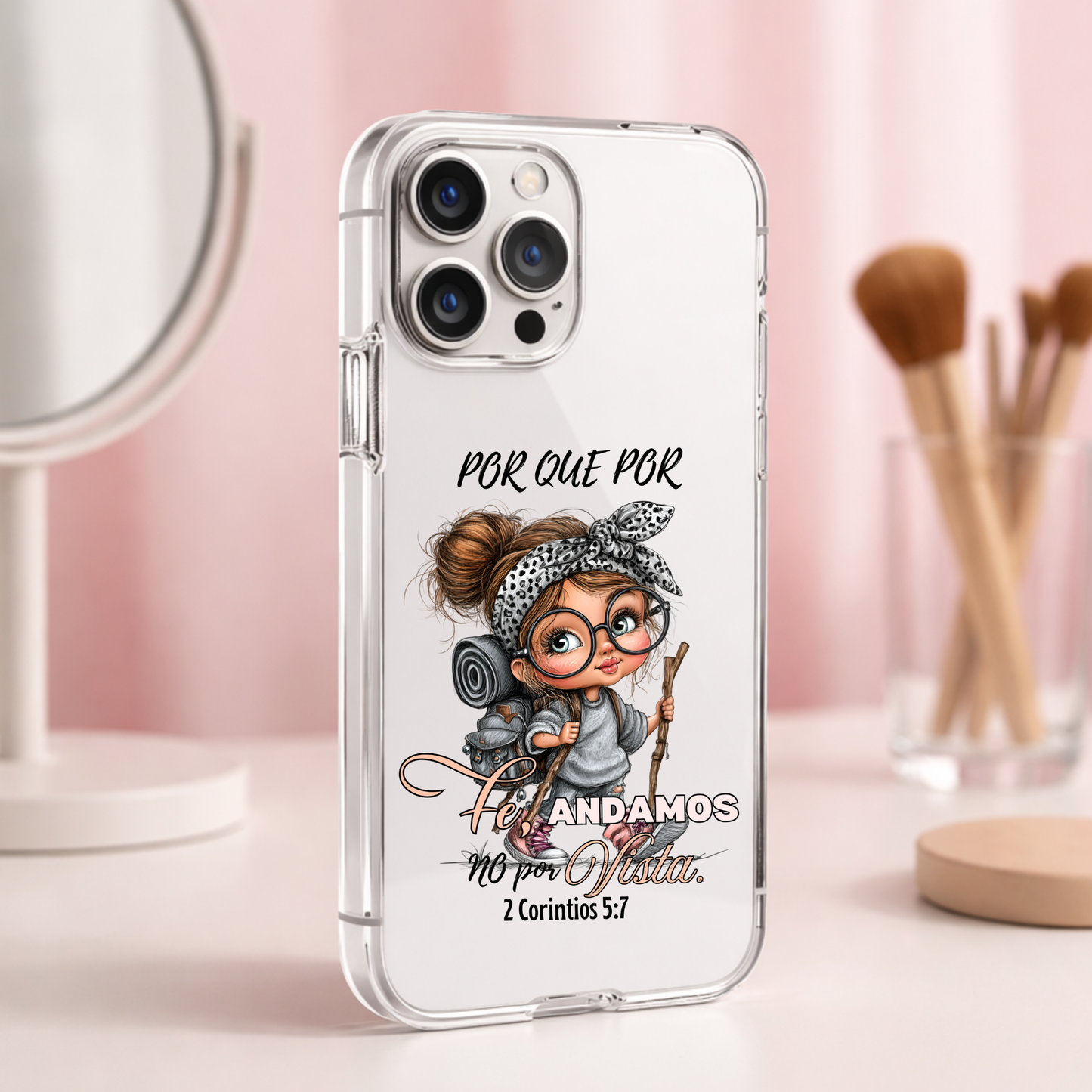 Por que por fe andamos Cellphone Uv Dtf Decal