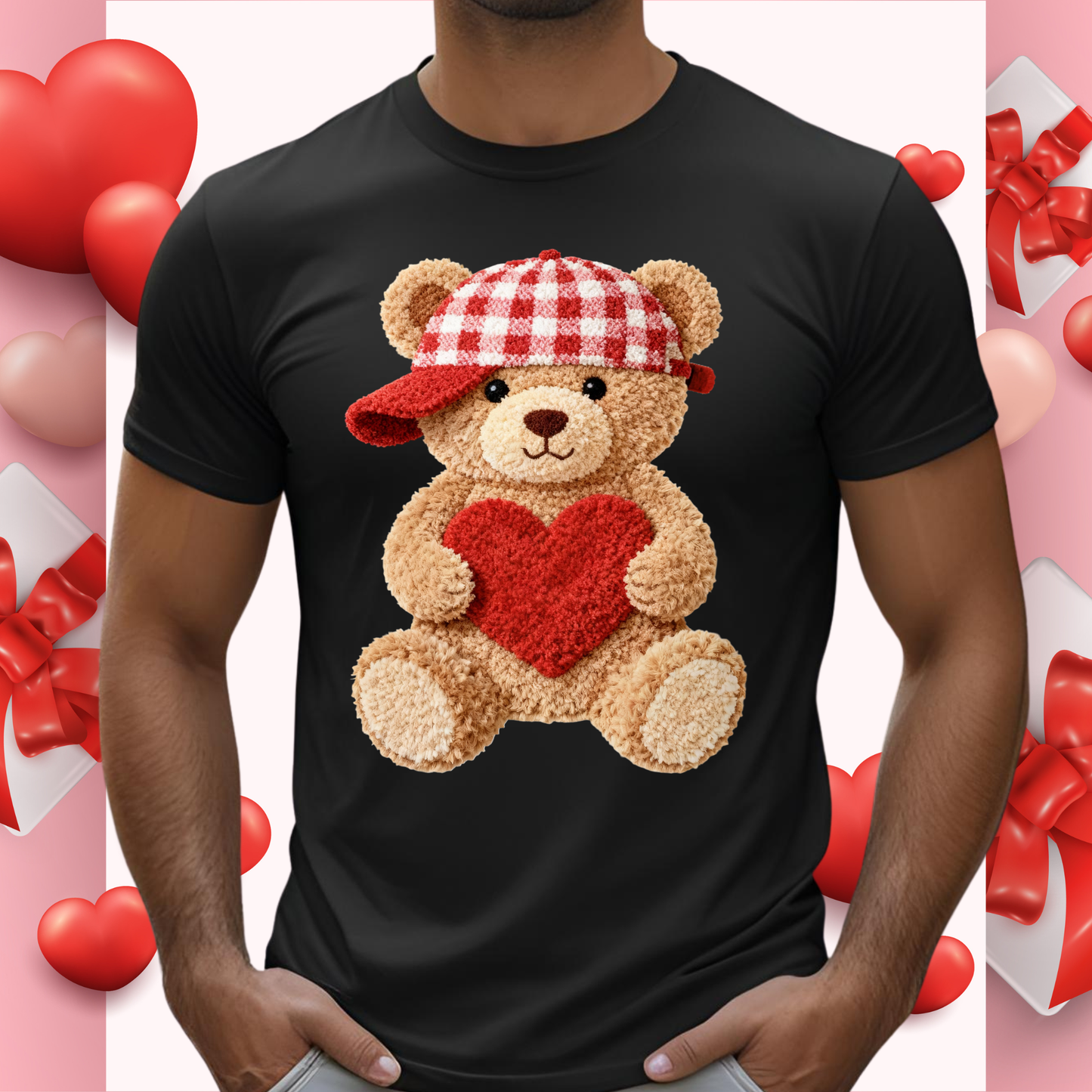 Cute Yarn bear adults or kids Dtf Shirt Transfer