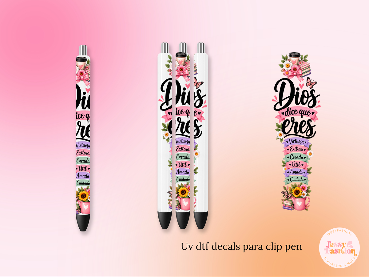 Dios dice que eres...(edición Otoño) UV DTF PEN WRAP
