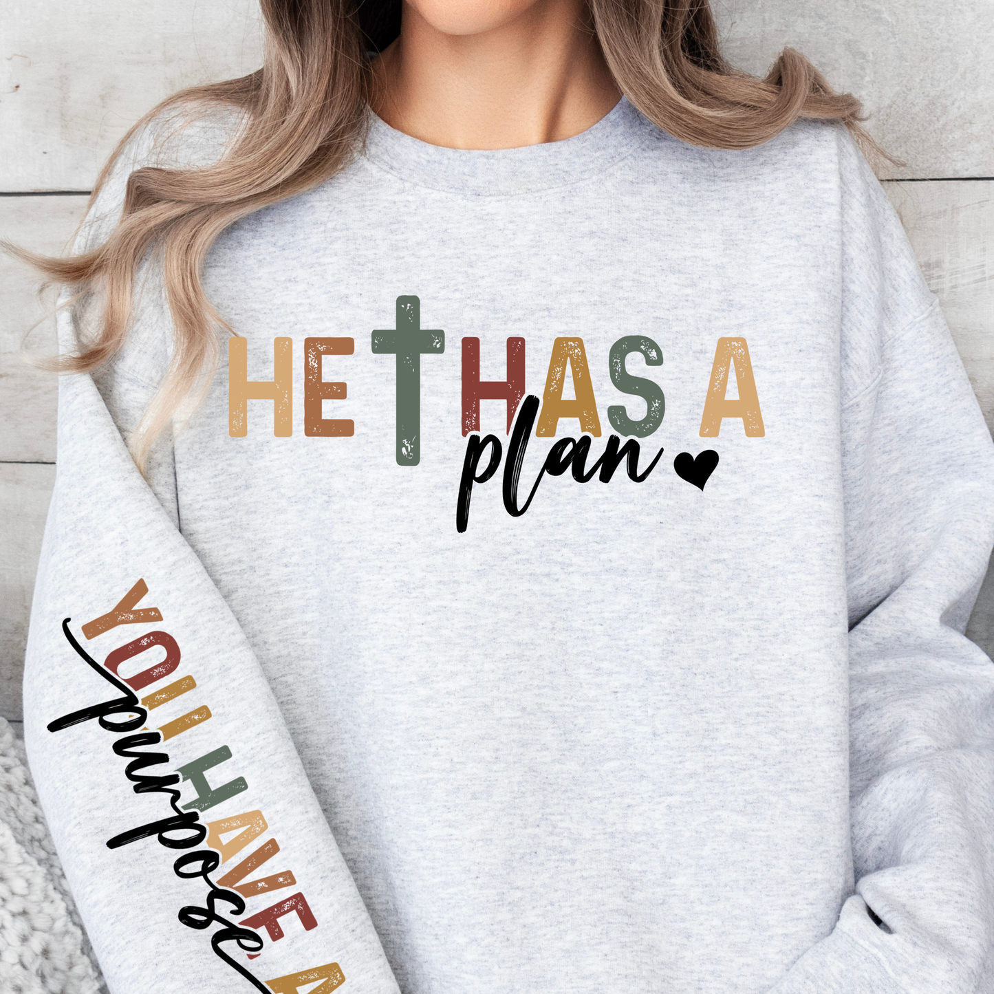 He has a plan / You have a purpuse sleeve Dtf Shirt Transfer