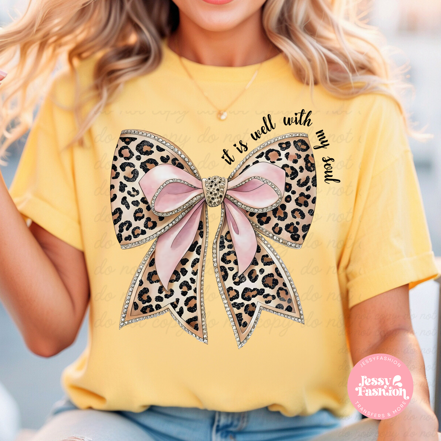 Gorgeous Bow It is well with my soul DTF Shirt Transfer