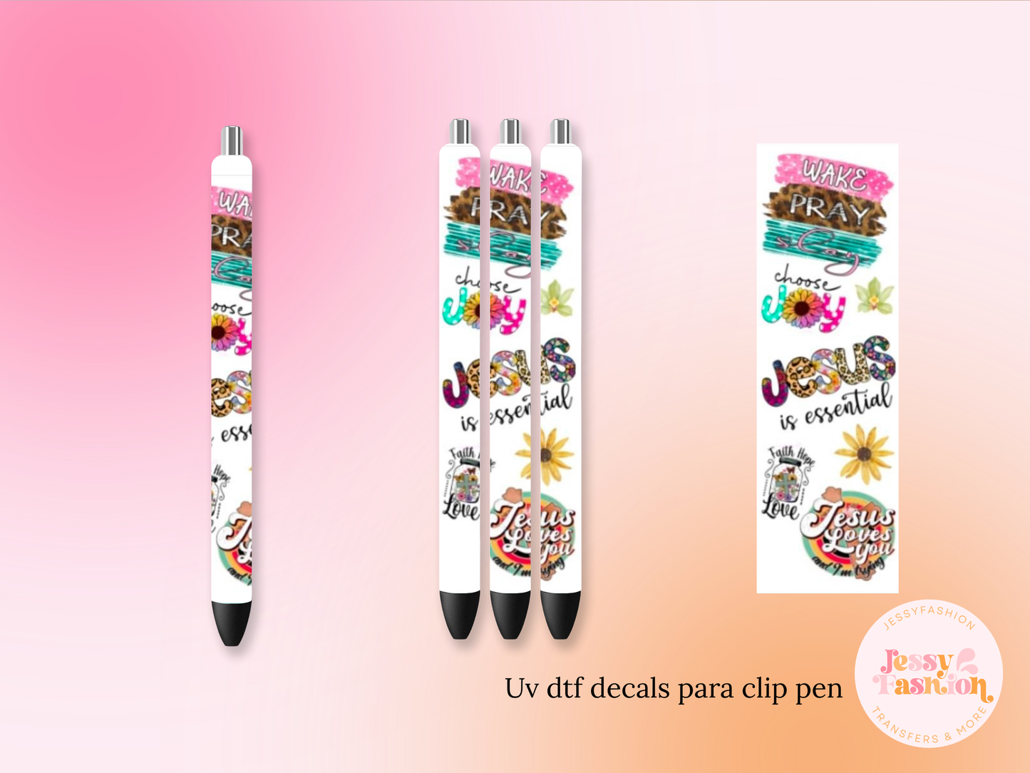 Jesus is essential UV DTF DECAL BOLÍGRAFO