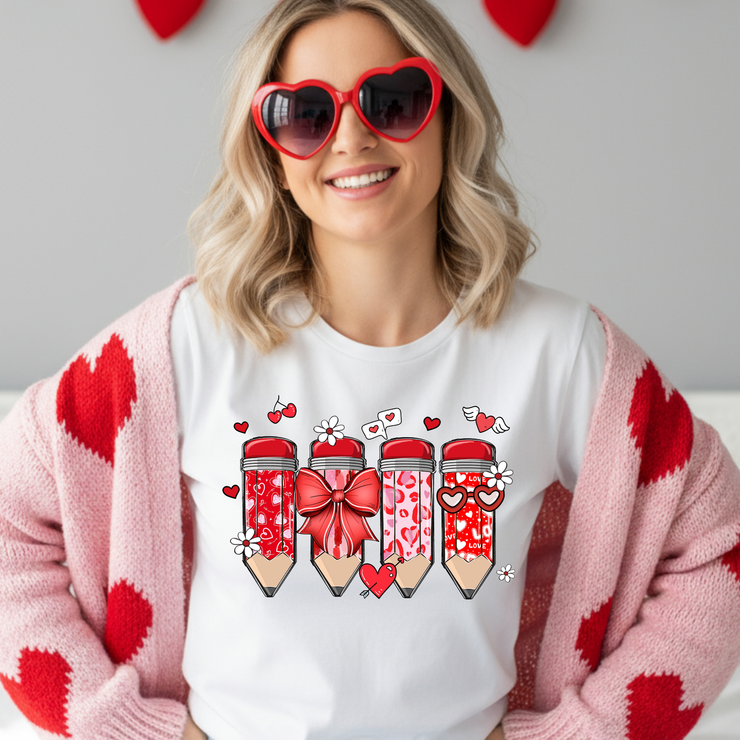 Teacher Valentine Pencils Dtf Shirt Transfer