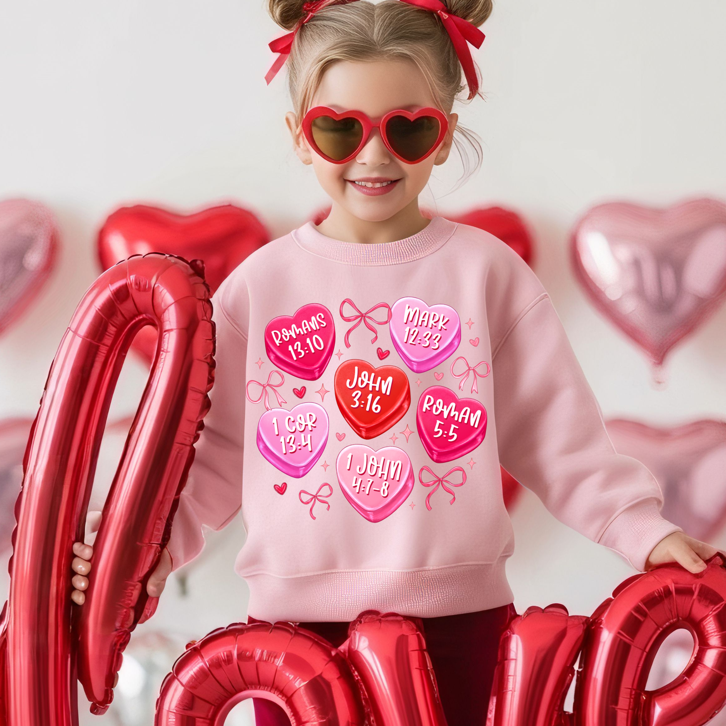 Sweethearts bible verse adult or kid Dtf Shirt Transfer