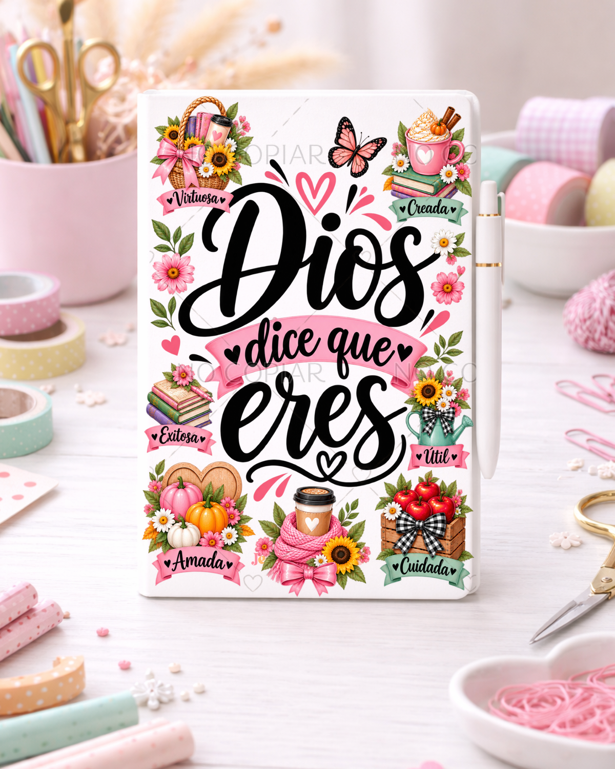 Dios dice que eres ( Edición Otoño) UV dtf notebook