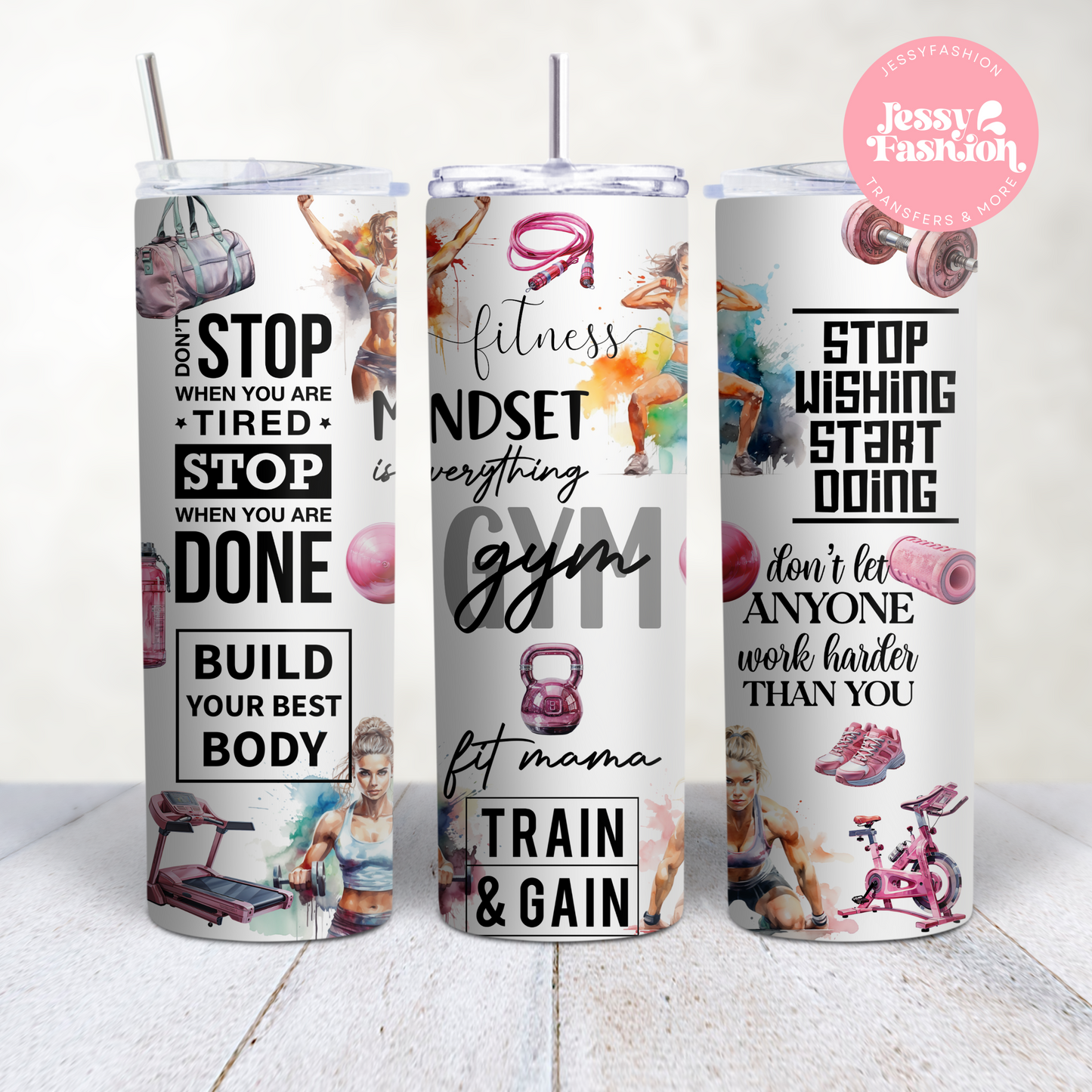 Gym Affirmations Sublimation Transfer