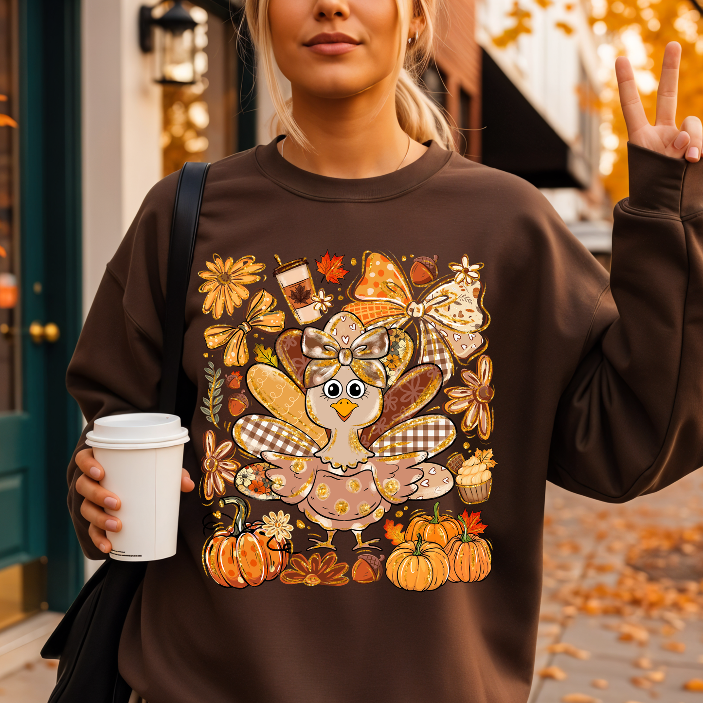 Cute Turkey Thanksgiving DTF Shirt Transfer