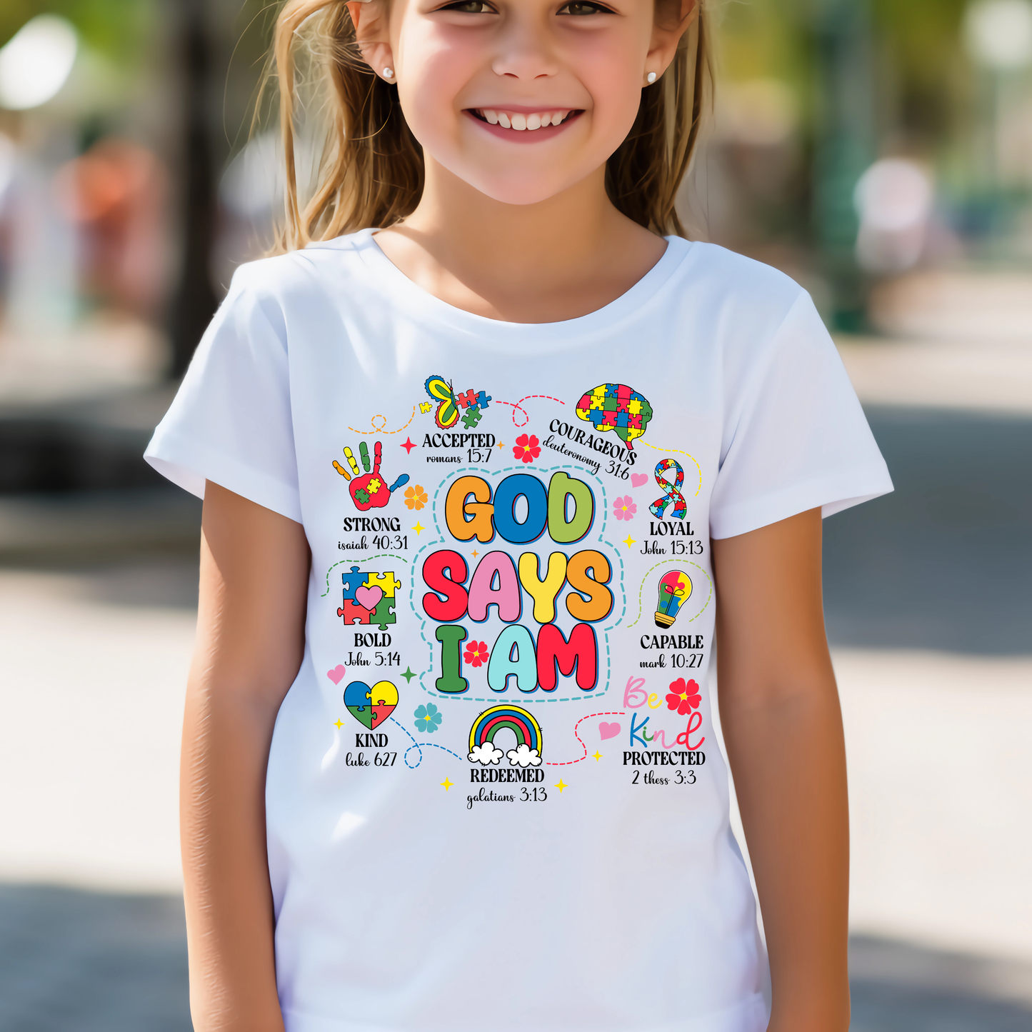 Autism God says I am Dtf Shirt Transfer