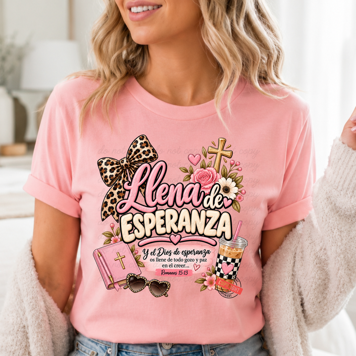 Llena de esperanza Dtf shirt transfer