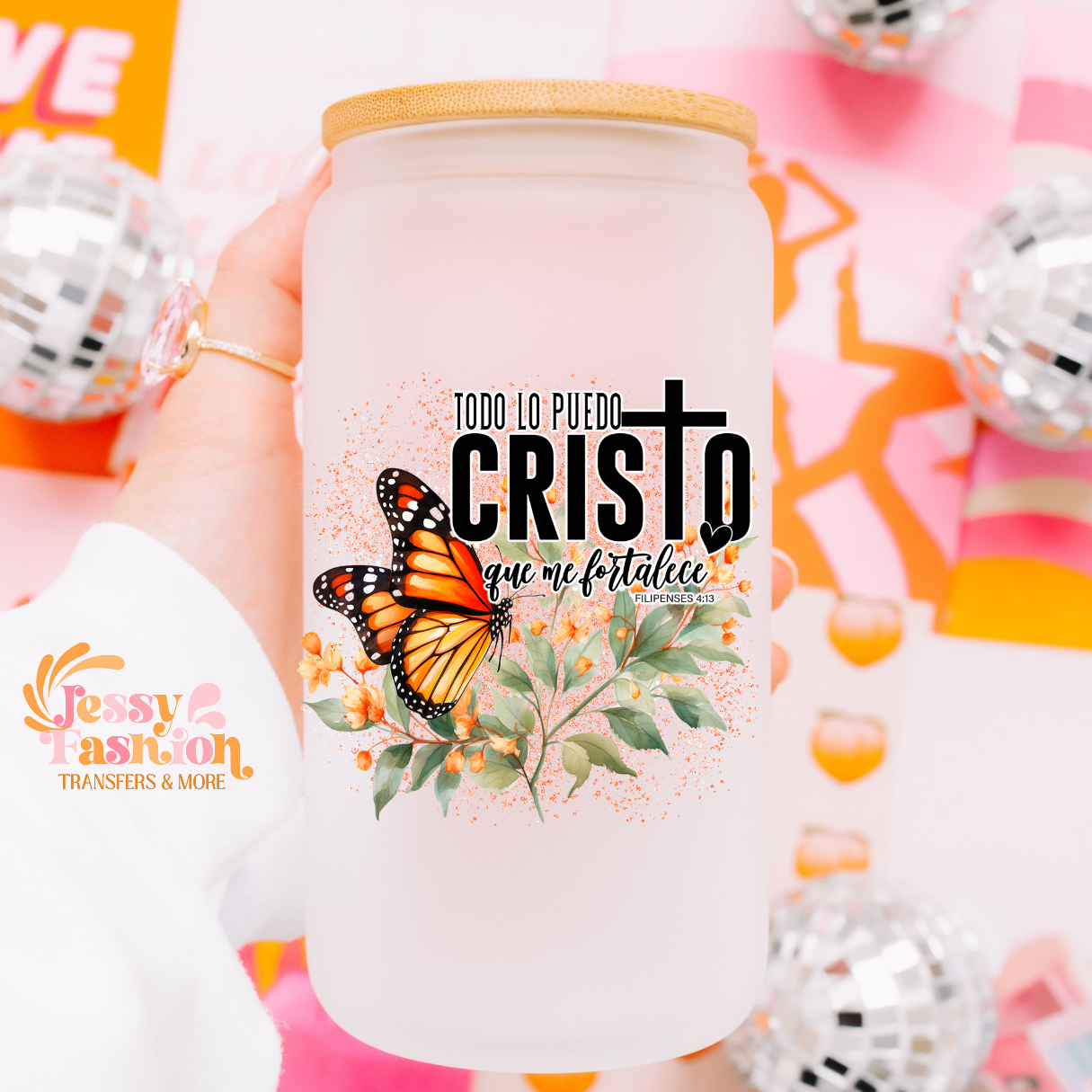 Todo lo puedo en Cristo UV DTF Decal