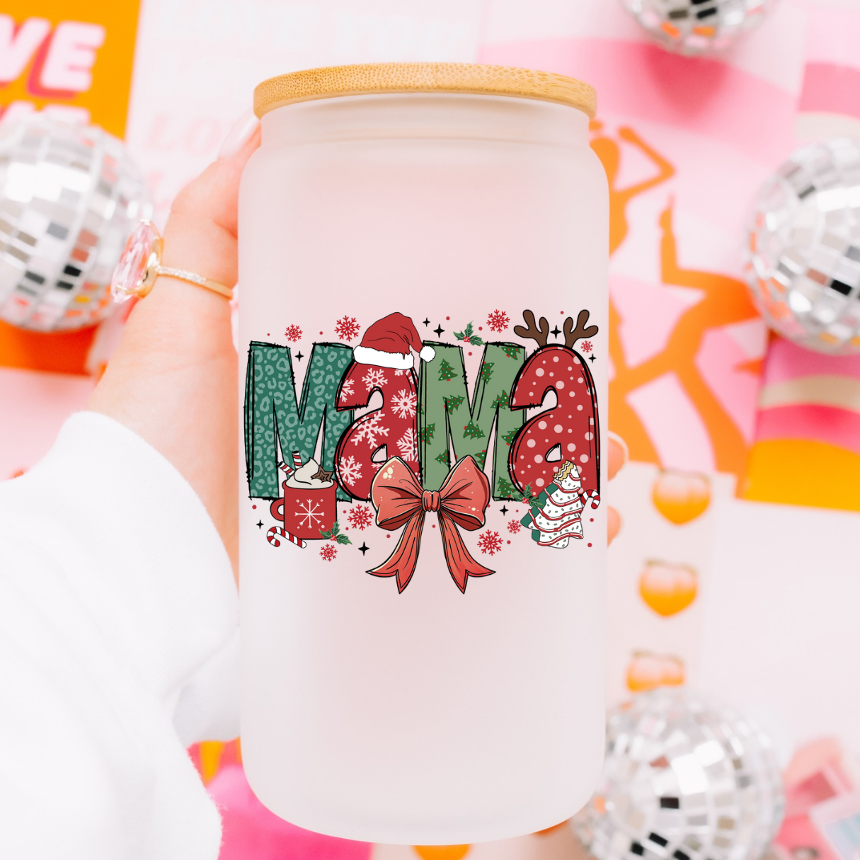Mama Christmas UV DTF Decal