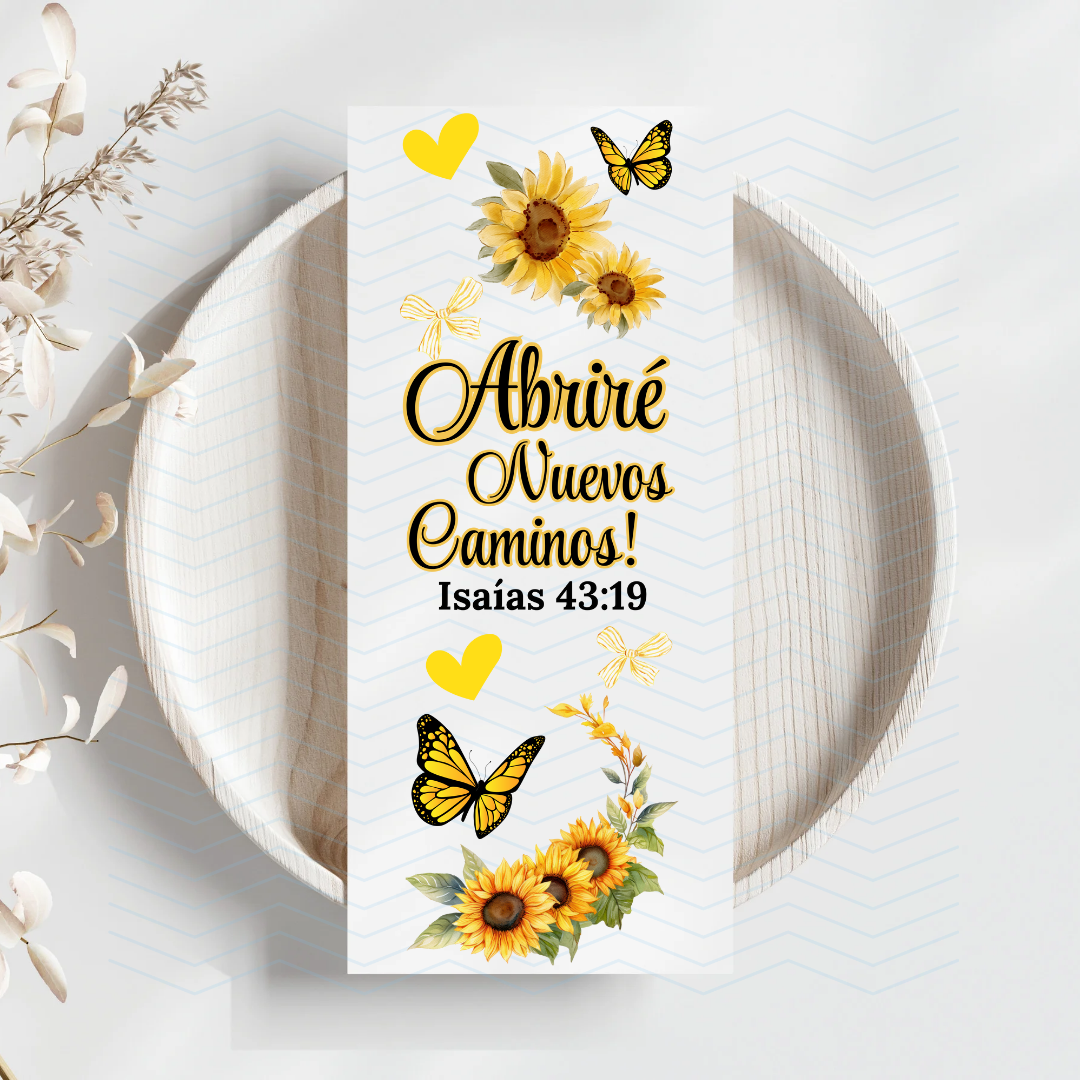 Abriré Nuevos Caminos Uv Dtf Bookmark
