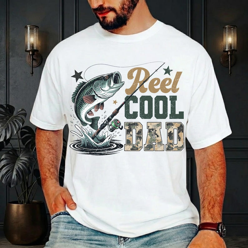 Reel Cool Dad Dtf Shirt Transfer