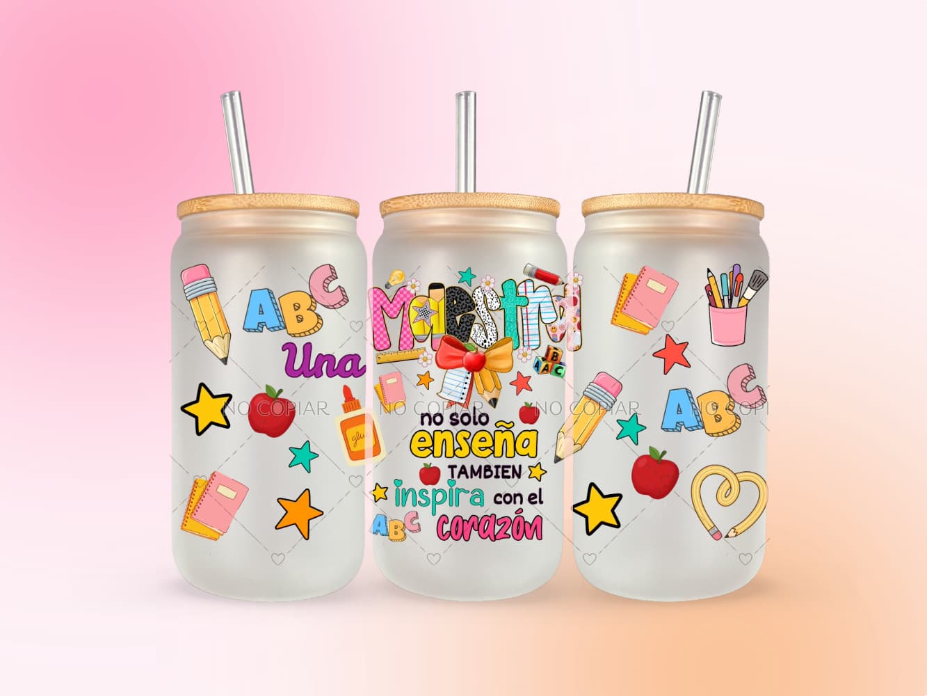 Una Maestra No Solo Enseña UV DTF CUP WRAP
