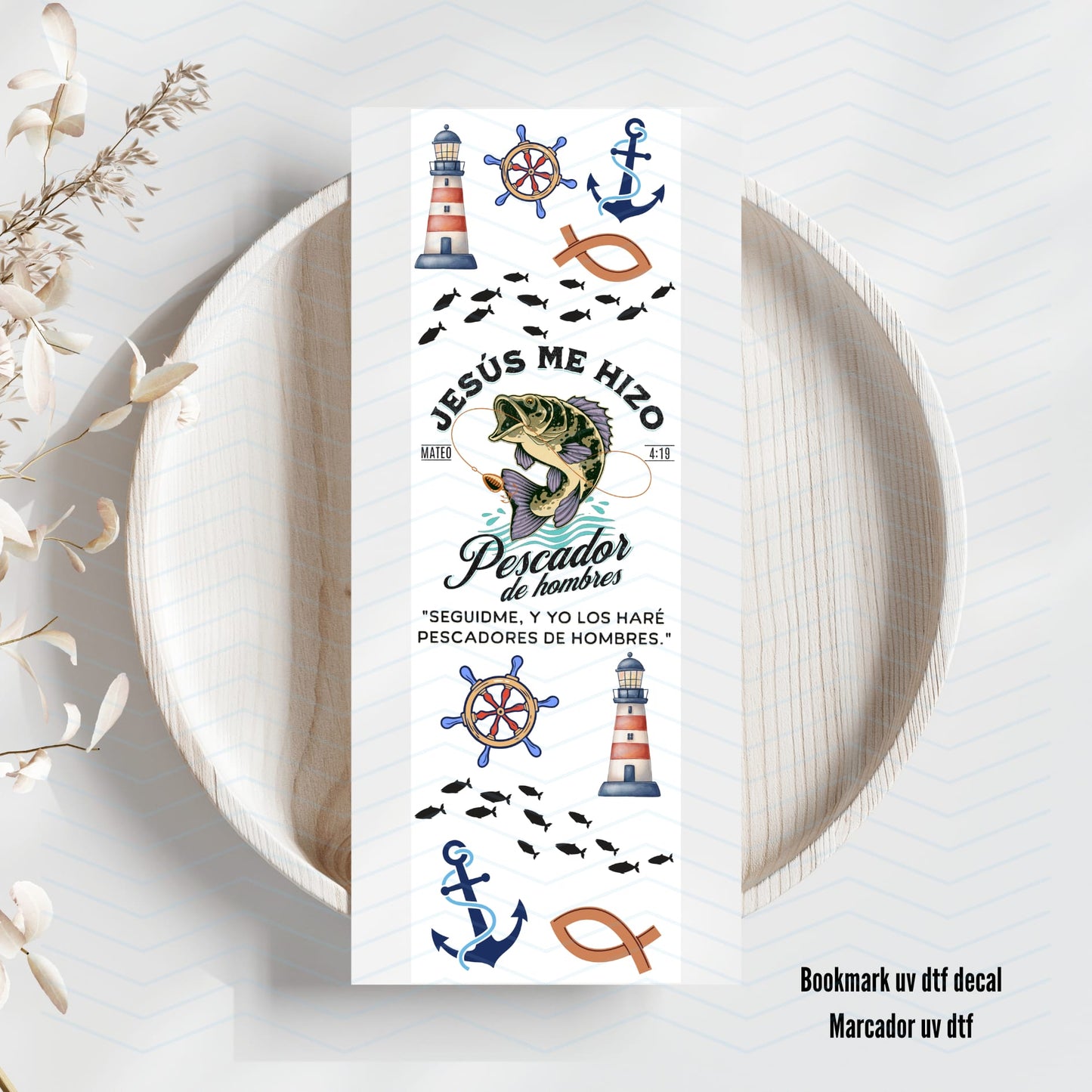 Jesus Me Hizo Pescador De Hombres Uv Dtf Bookmark