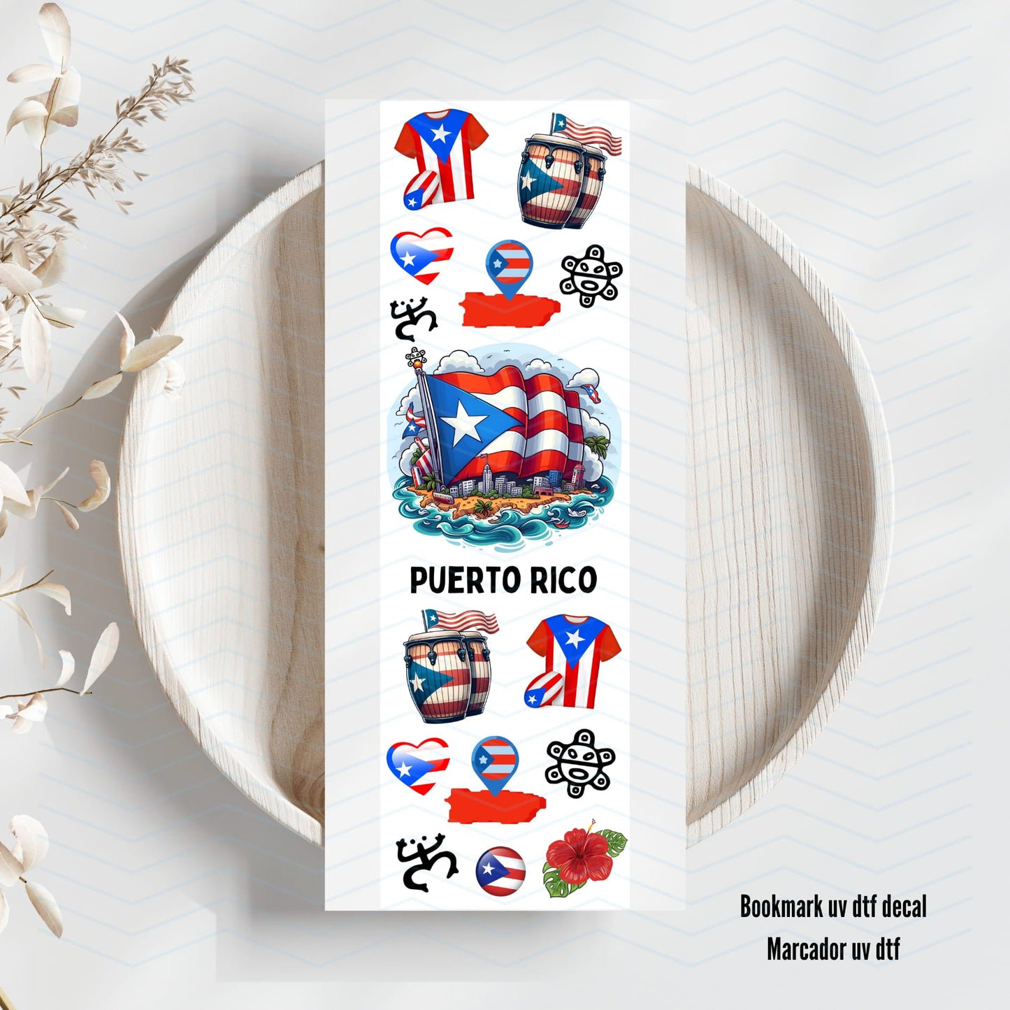 Puerto Rico Isla Uv Dtf Bookmark