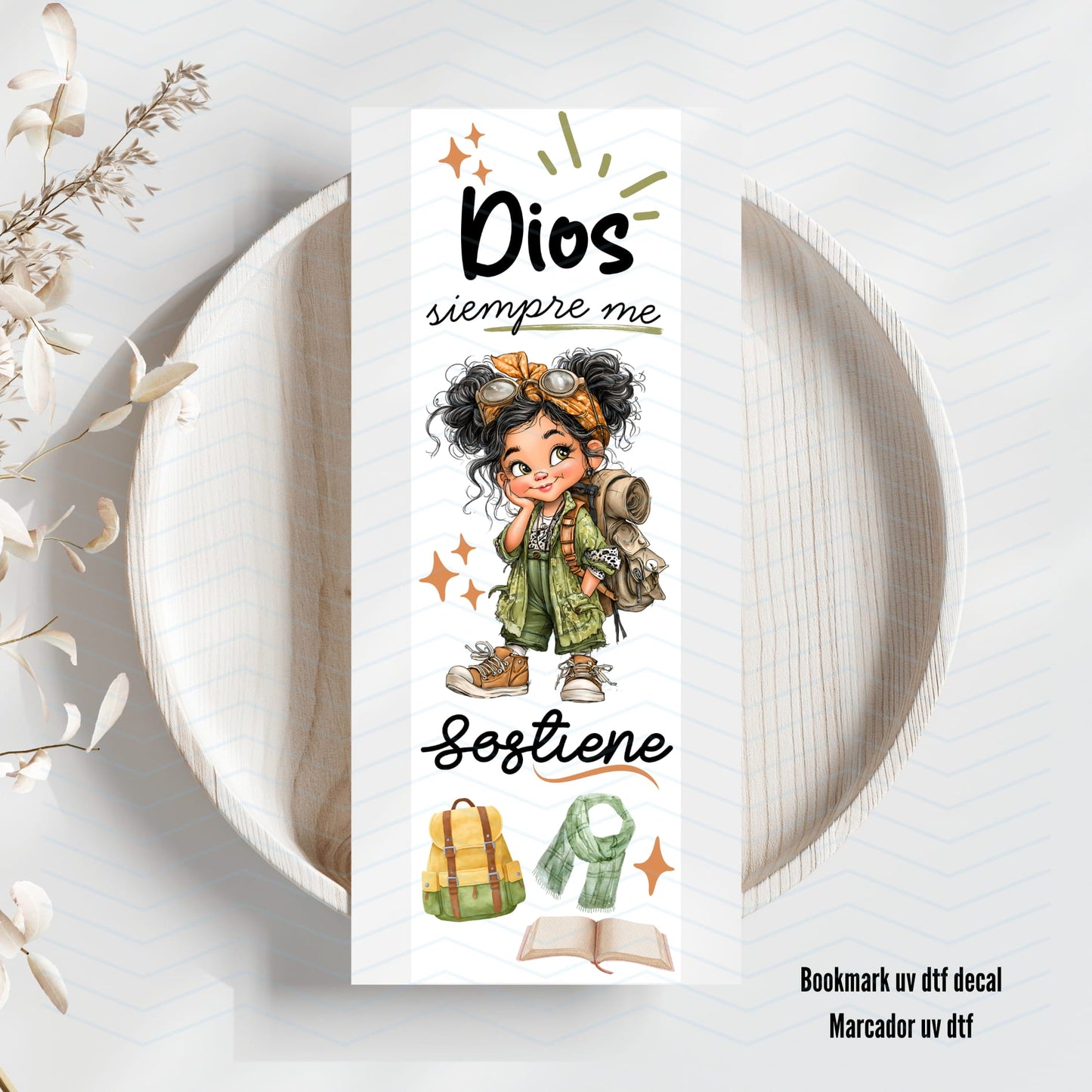 Dios Siempre Me Sostiene Uv Dtf Bookmark