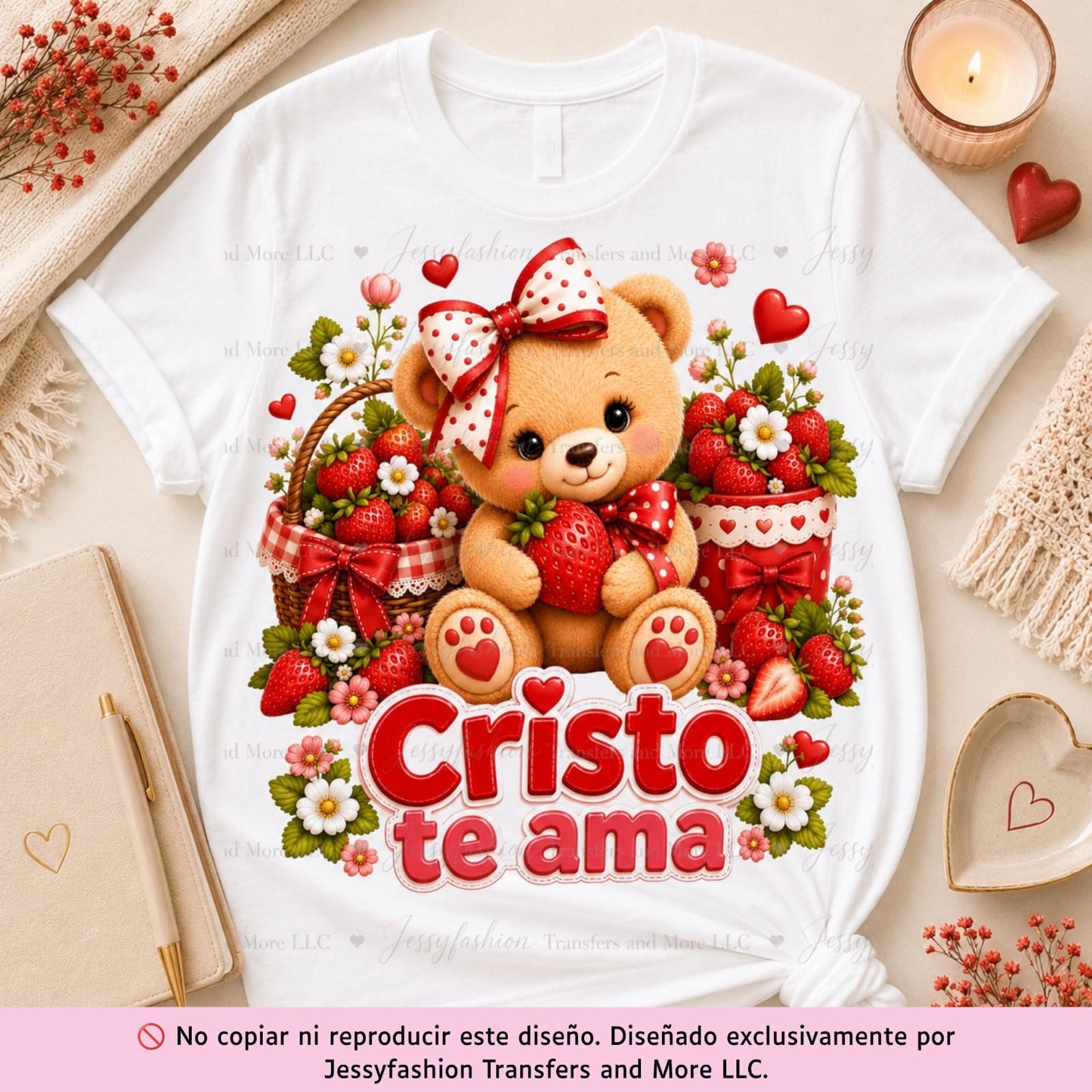 Cristo Te Ama Dtf shirt transfer