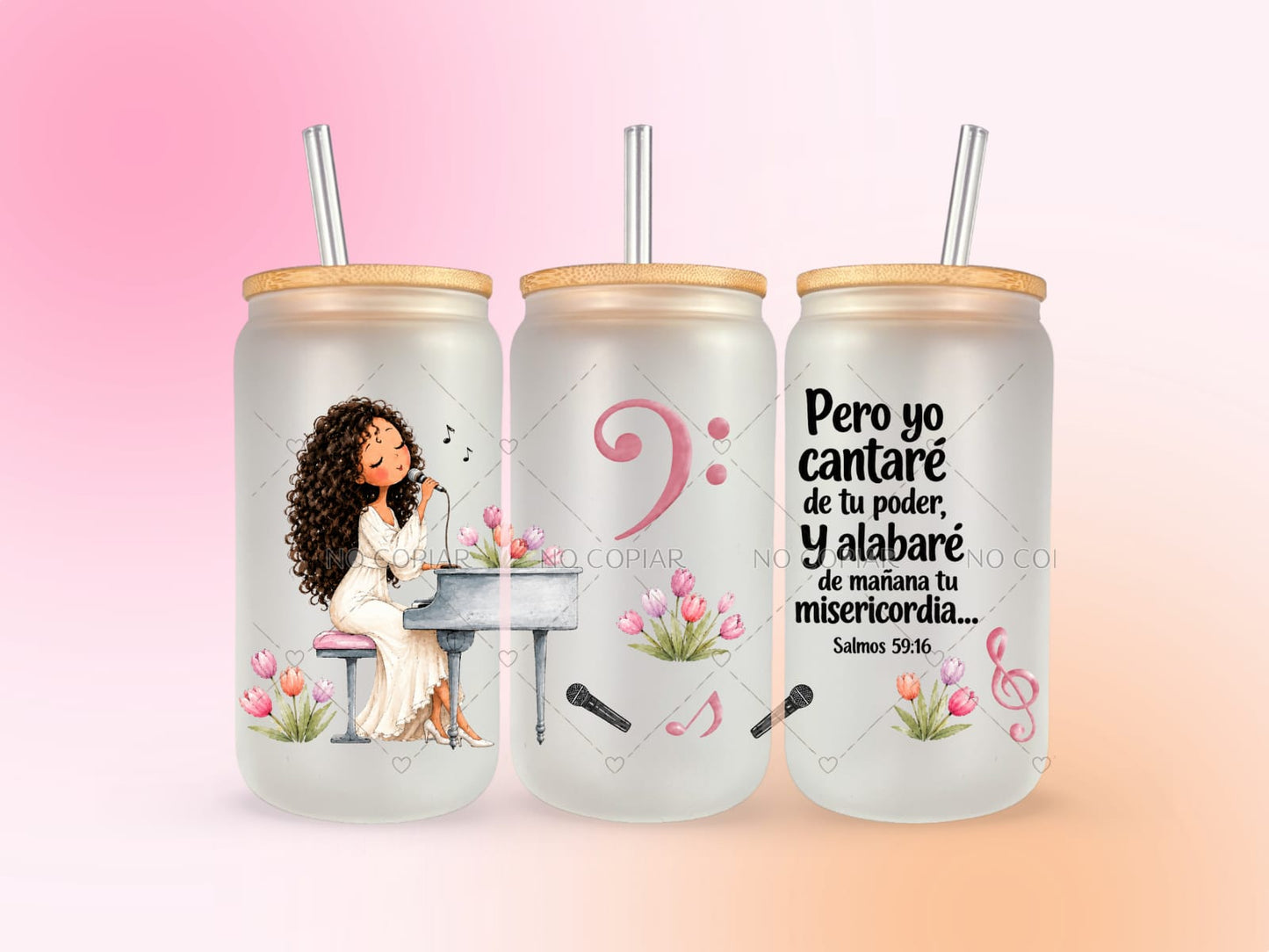 Cantaré de tu poder UV DTF CUP WRAP