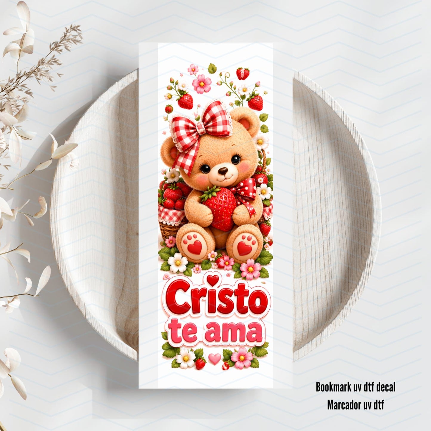 Cristo Te Ama Uv Dtf Bookmark