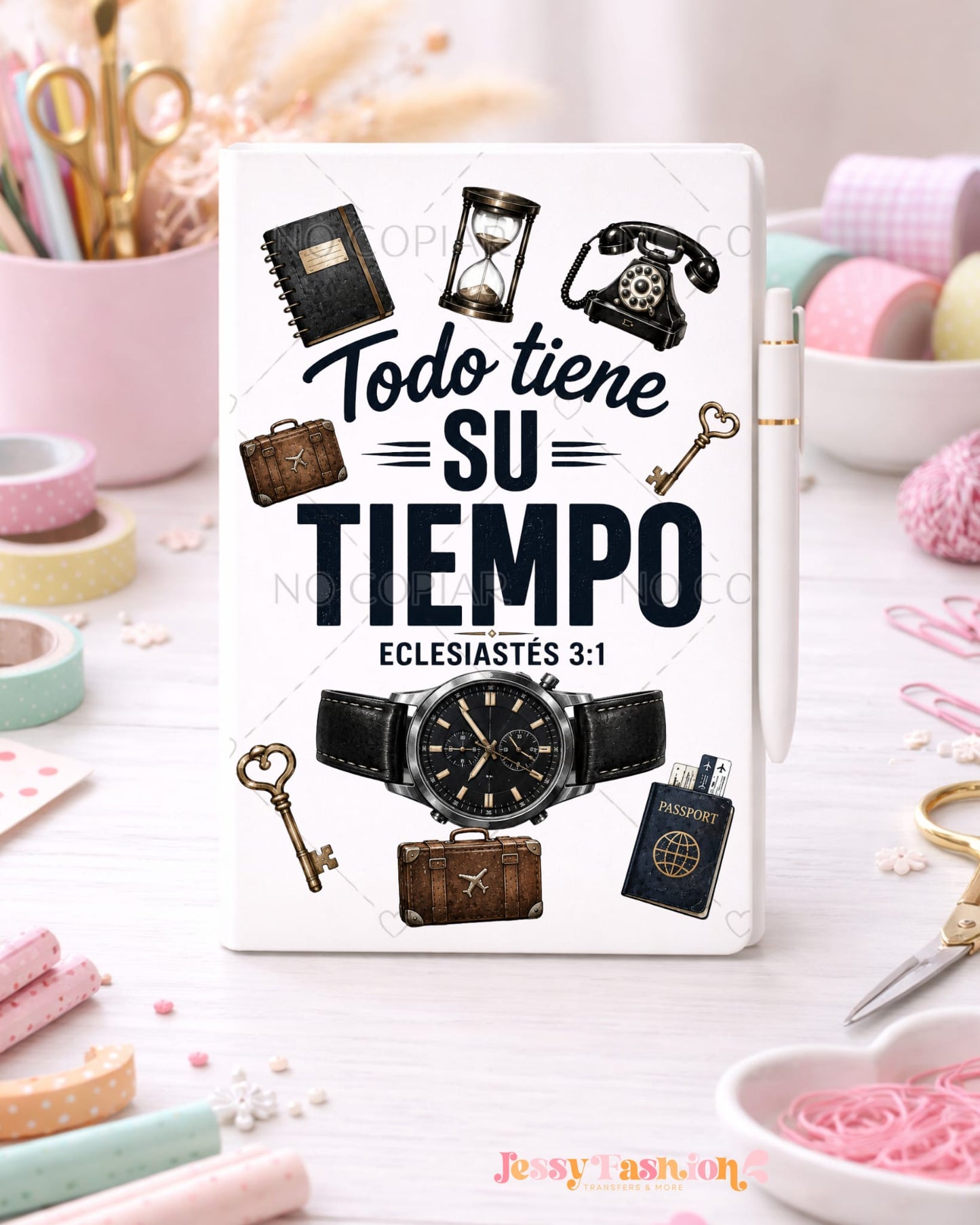 Todo Tiene Su Tiempo UV dtf notebook