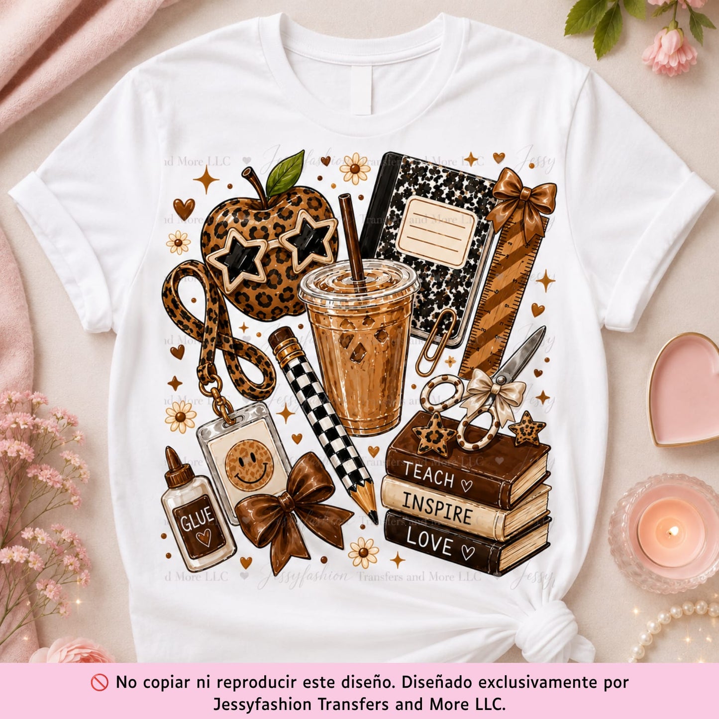 Leopard Teacher Dtf shirt transfer