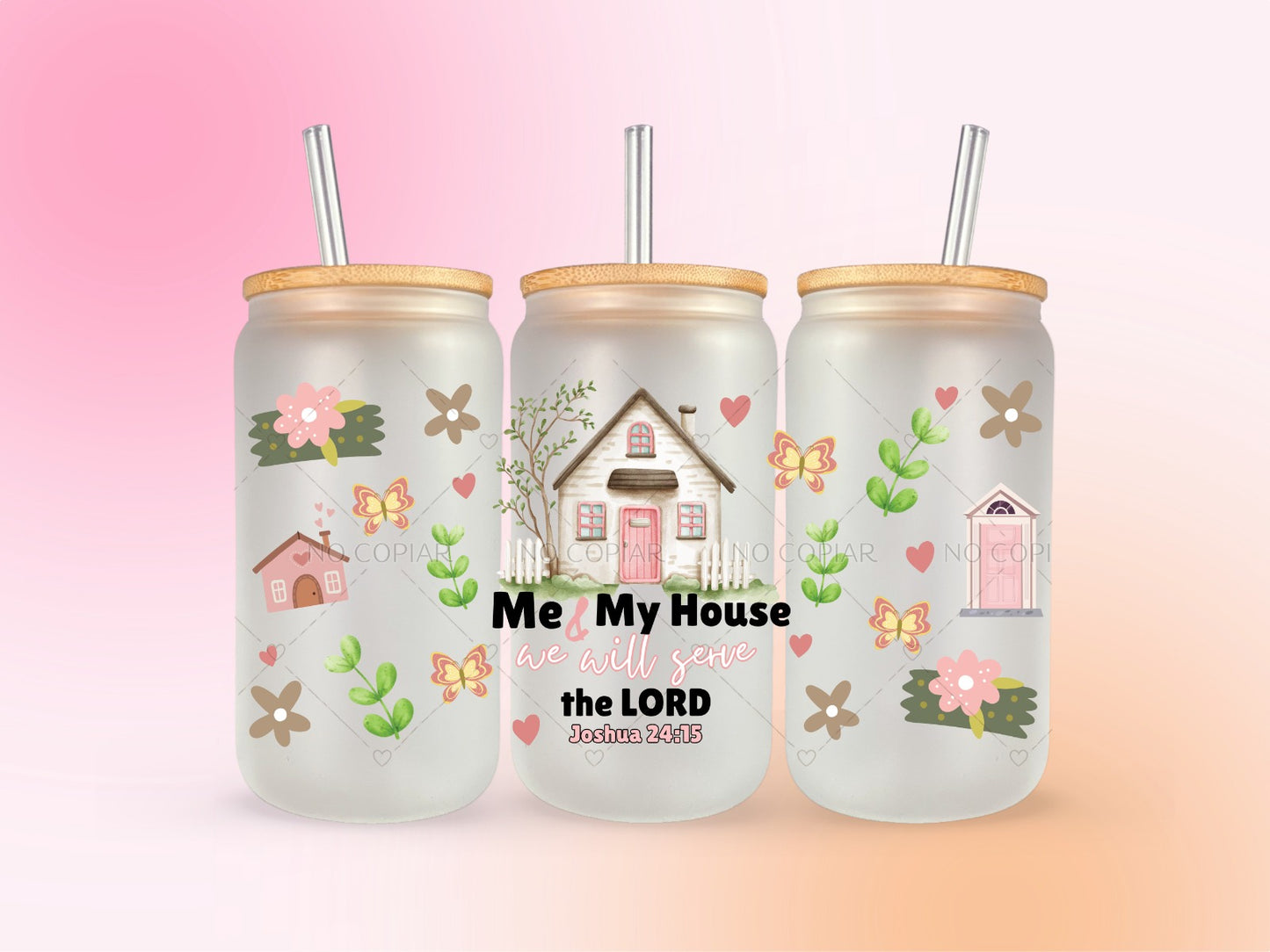 But As For Me & My House... UV DTF CUP WRAP