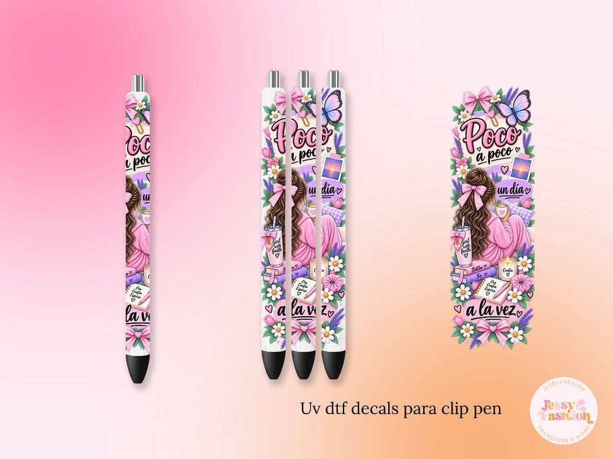 Poco a poco, un día a la vez UV DTF PEN WRAP