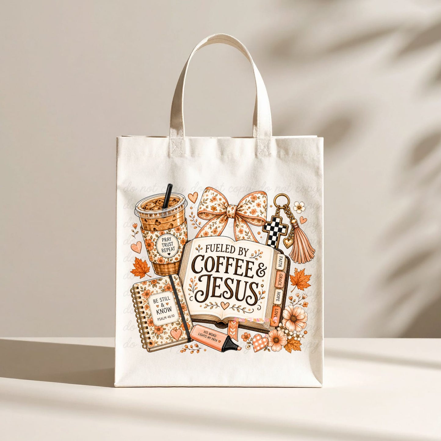 Fueled by Coffee & Jesus Dtf shirt transfer