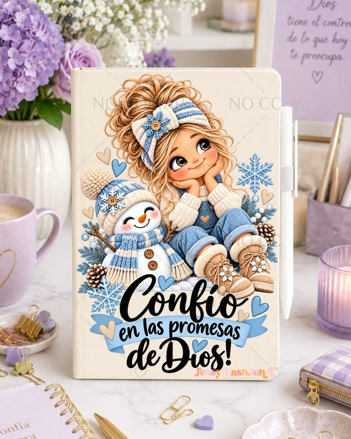 Confío en las promesas Dios UV dtf notebook