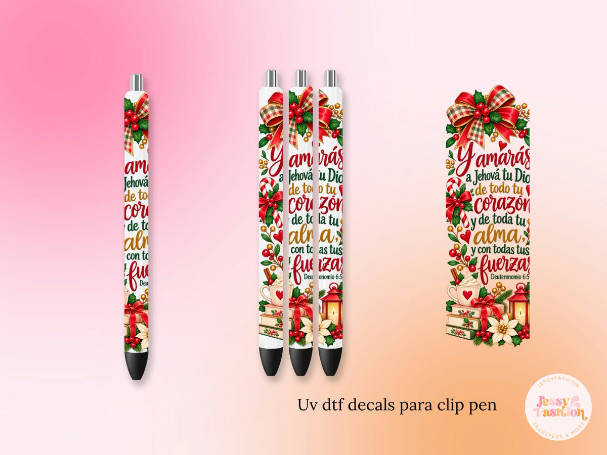 Y amarás a Jehová de todo tu corazón... UV DTF PEN WRAP