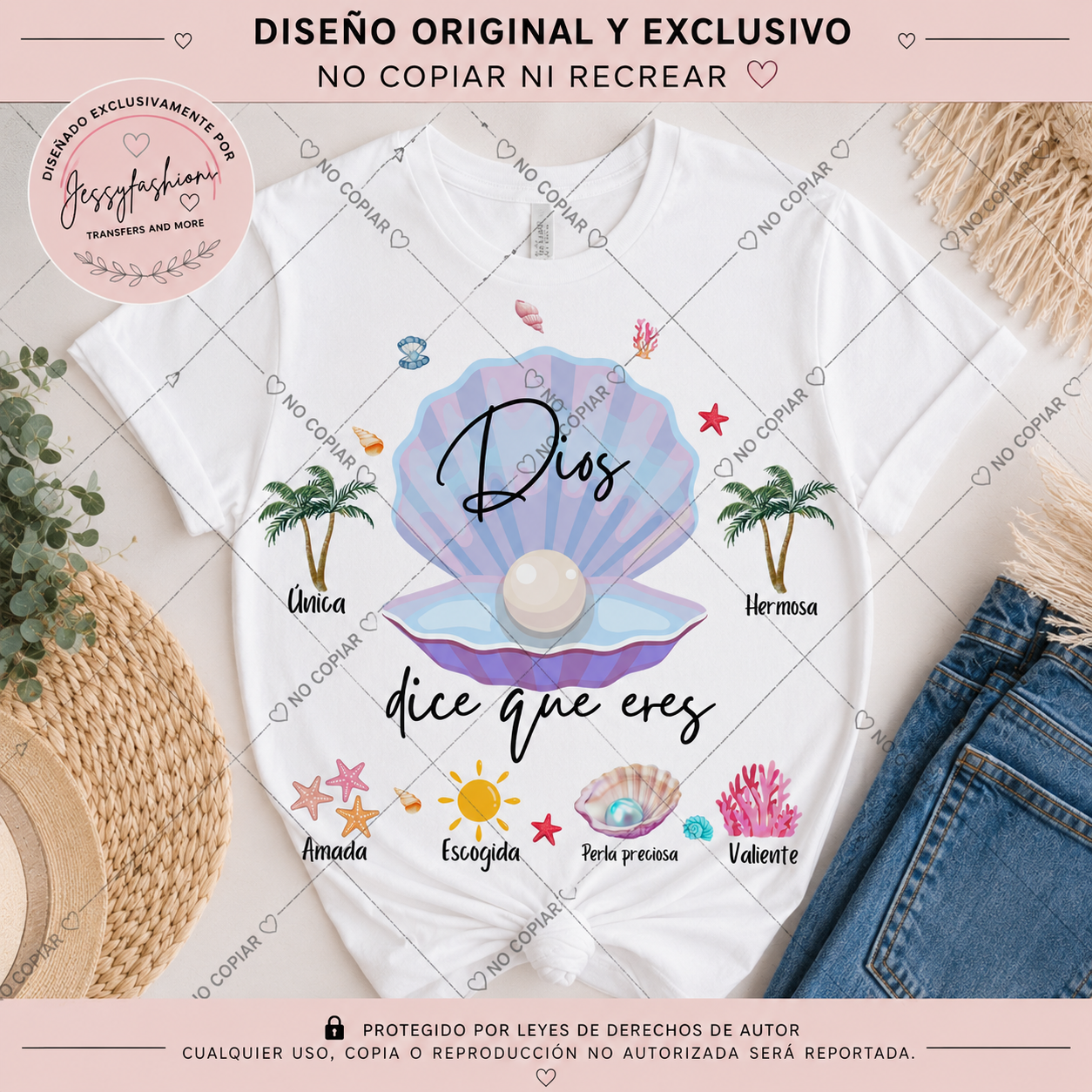 Dios dice que eres... (edición verano) Dtf Shirt Transfer
