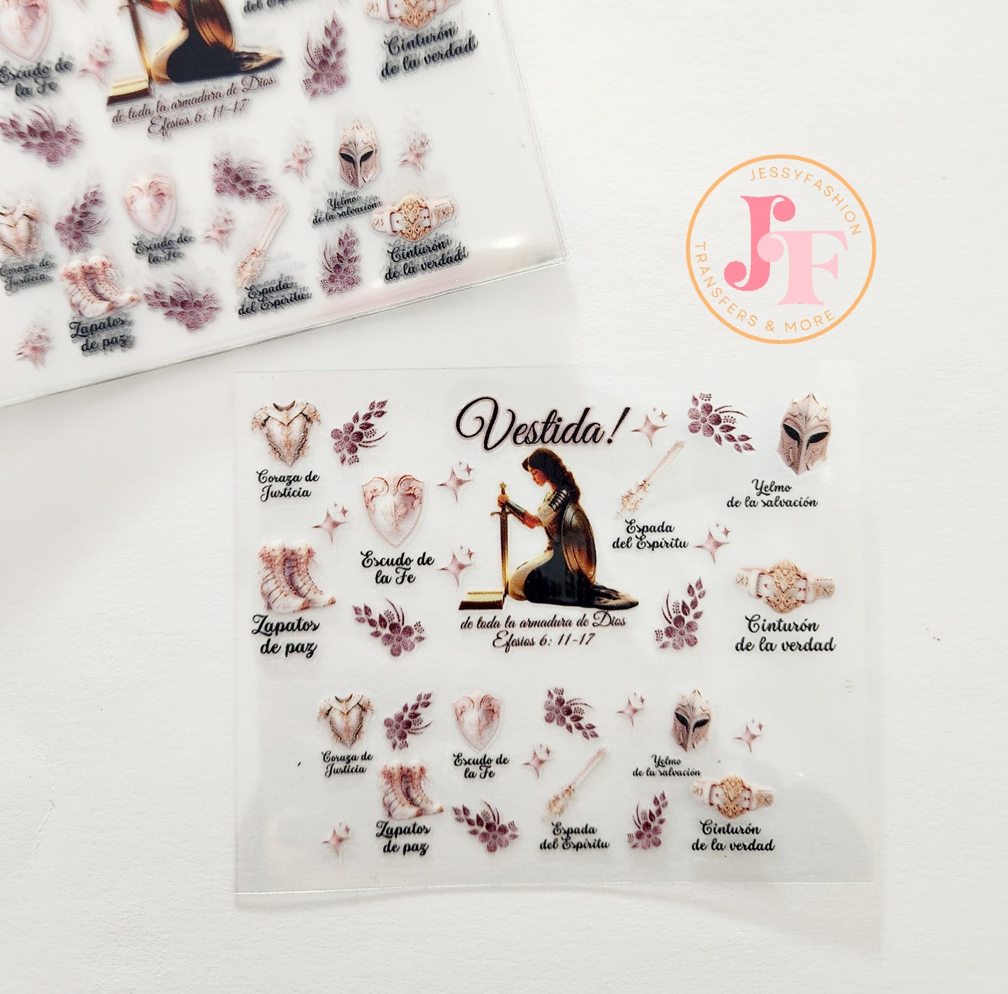 Vestida de la armadura mini tumbler uv dtf wrap