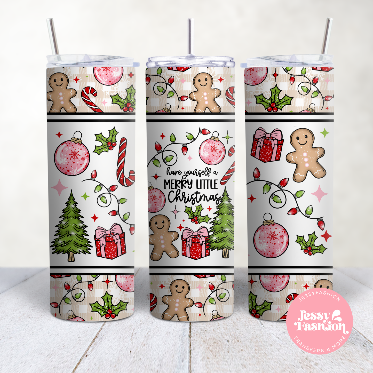 Have yourself a Merry little Christmas Sublimation Transfer Tumbler