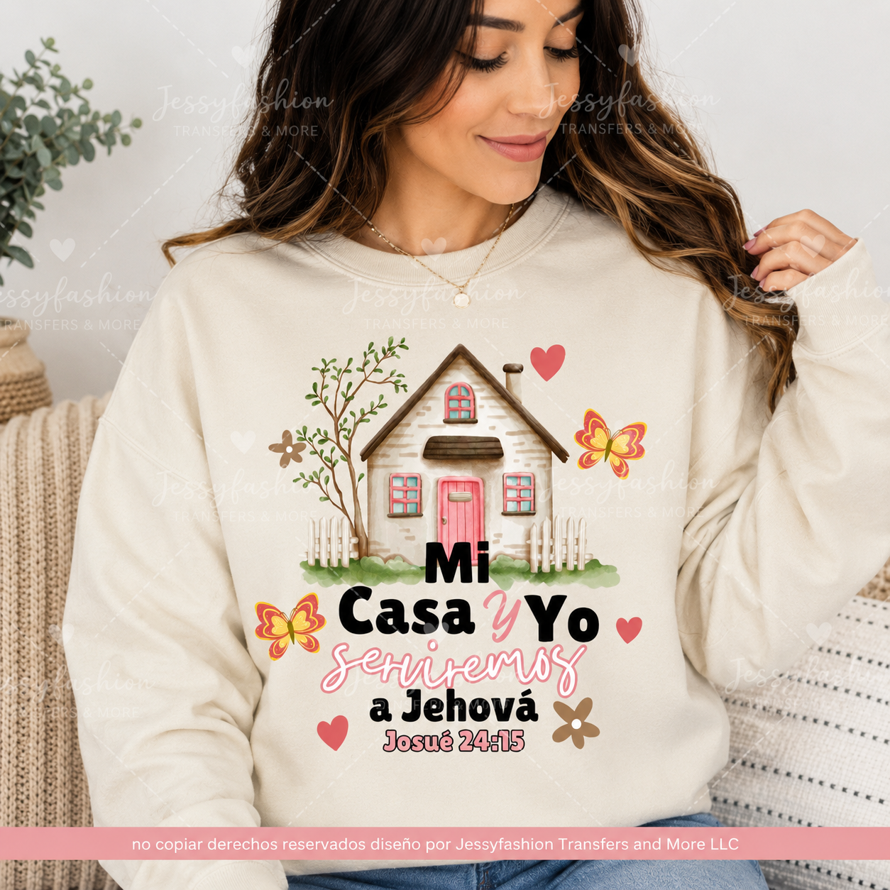 Mi casa y yo serviremos DTF Shirt Transfer