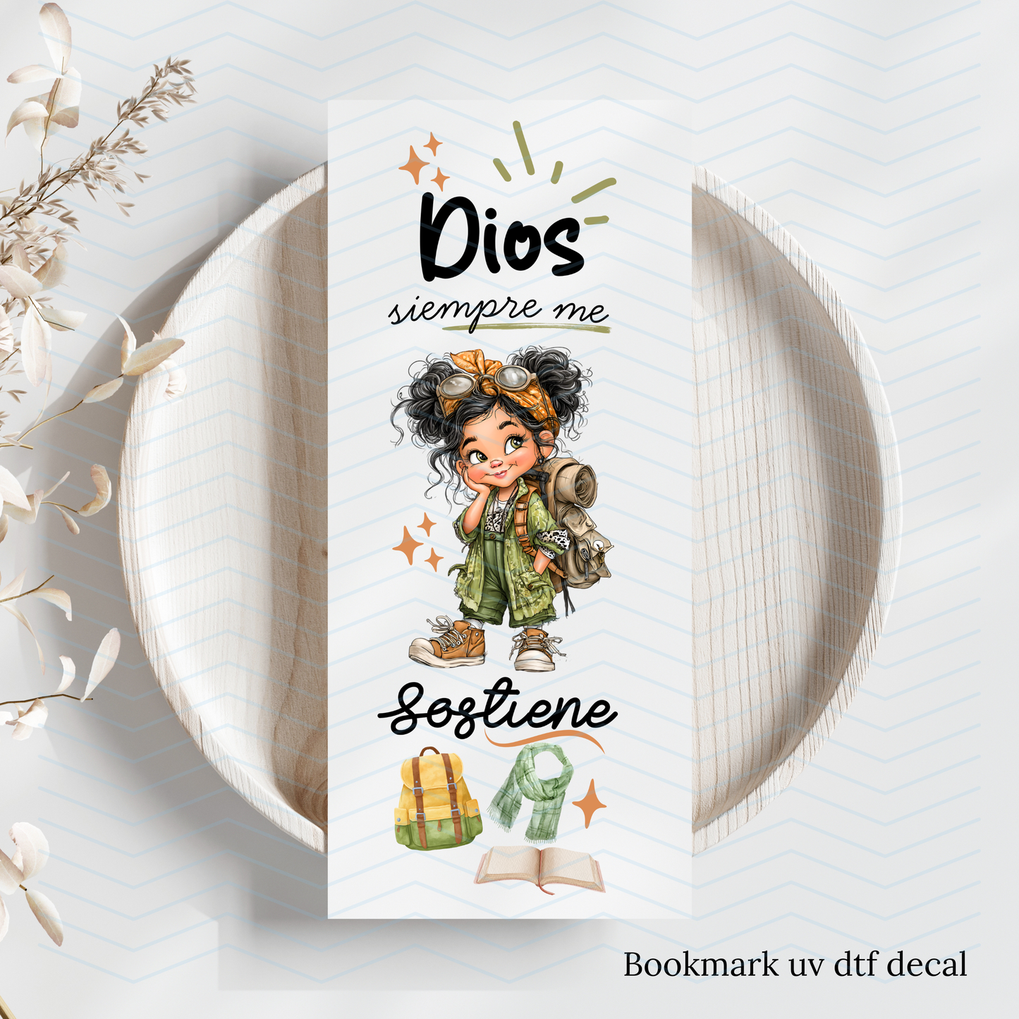 Dios siempre me sostiene Uv Dtf Bookmark