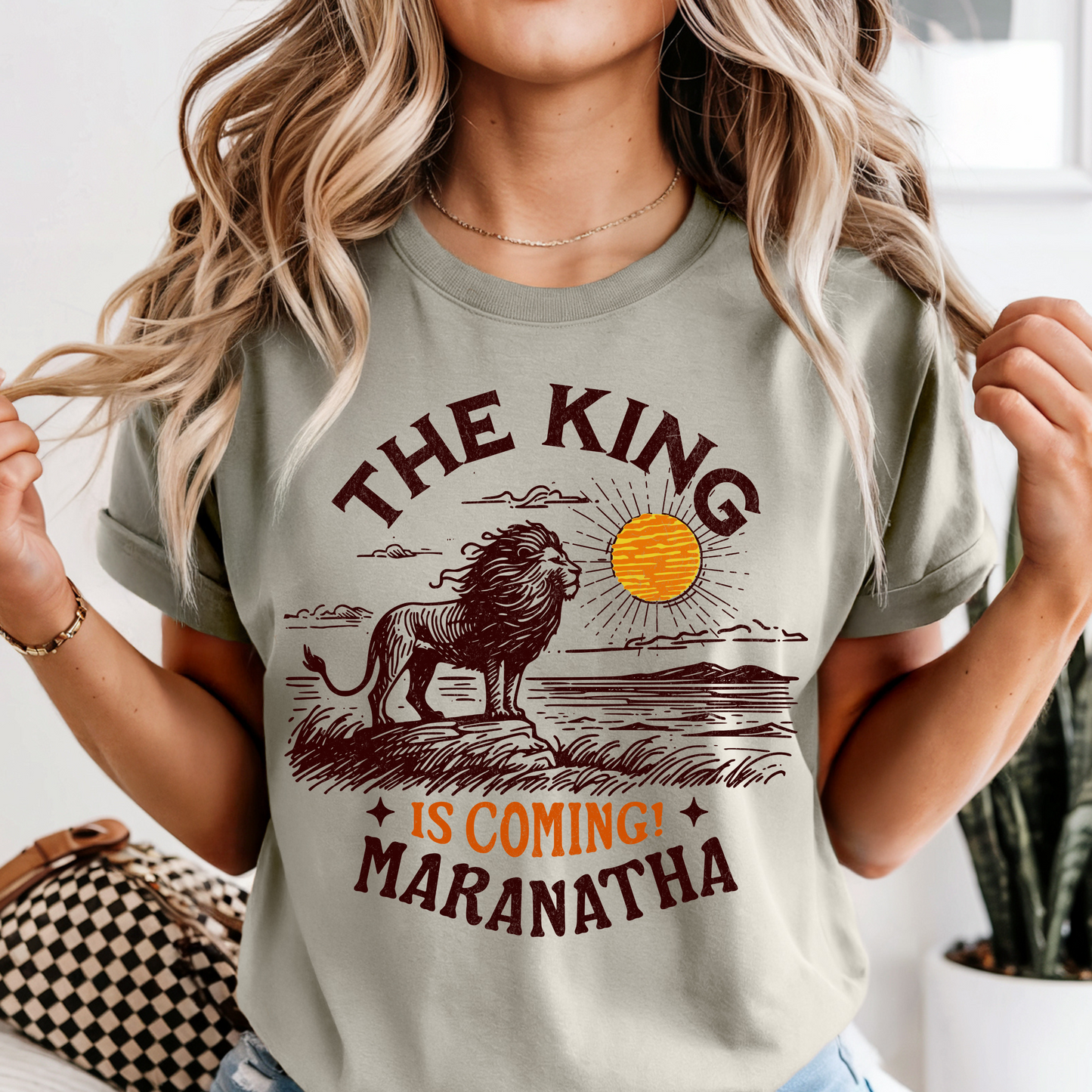 El Rey ya viene Maranatha español o inglés DTF Shirt Transfer