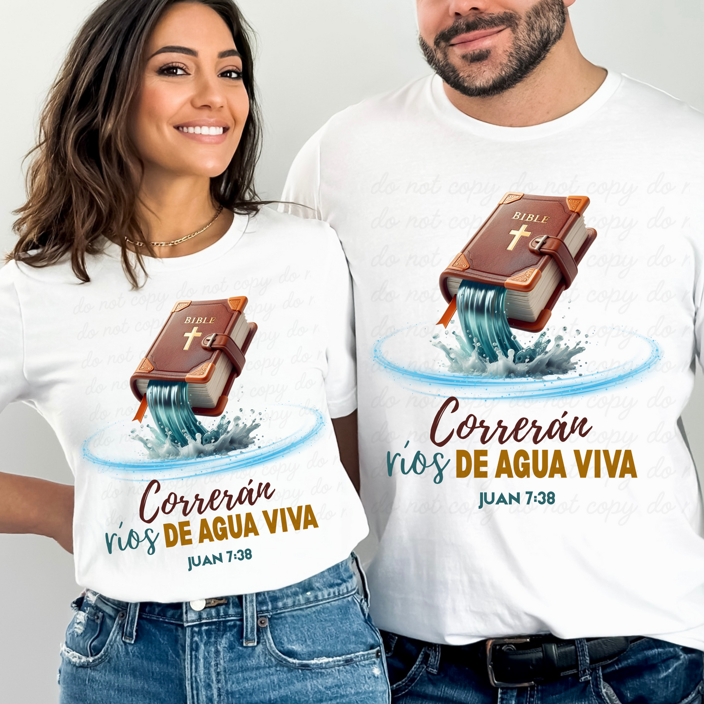 Correrán ríos de agua viva DTF Shirt Transfer