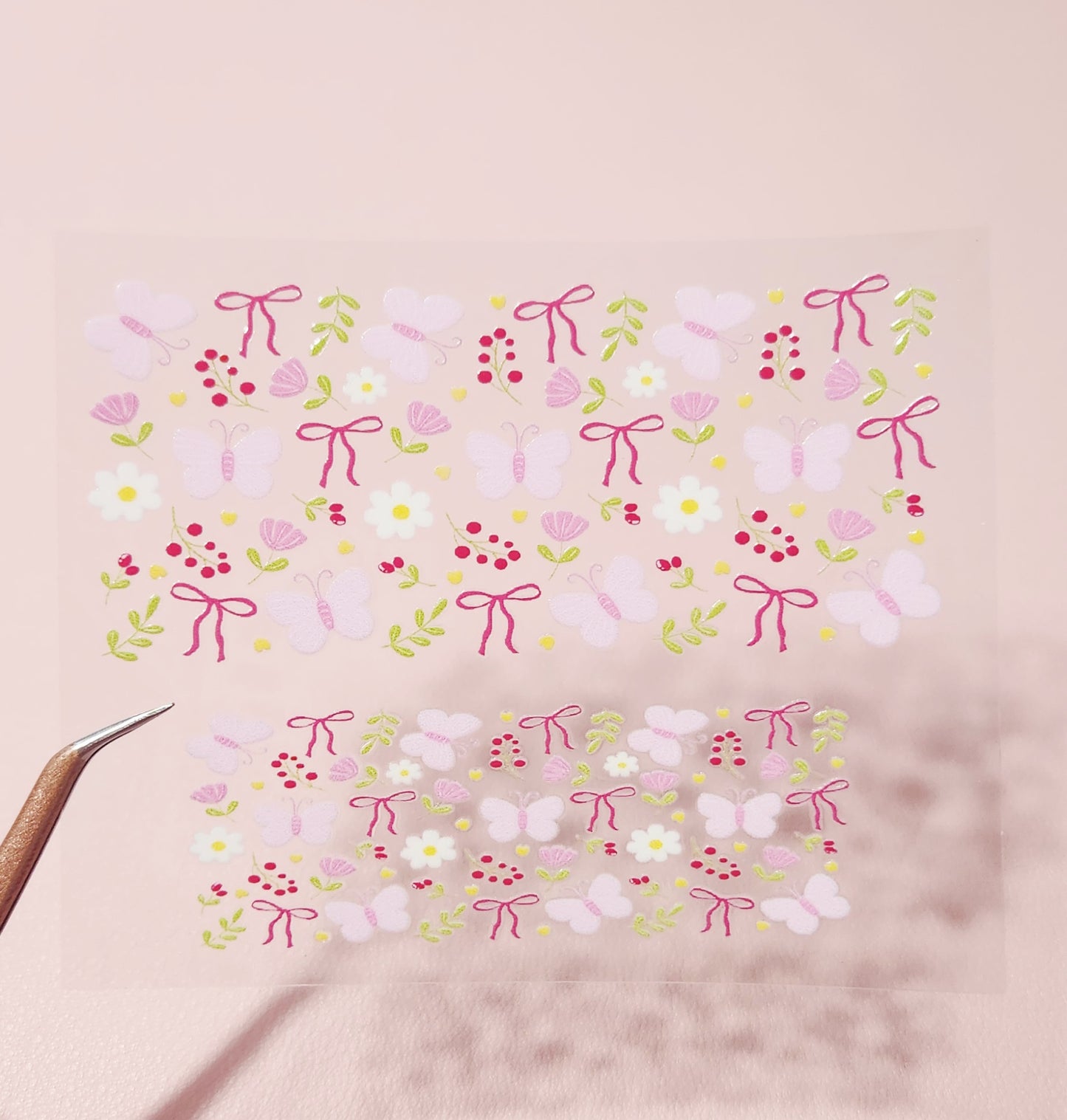 Mariposas y Lazitos Mini uv dtf wrap