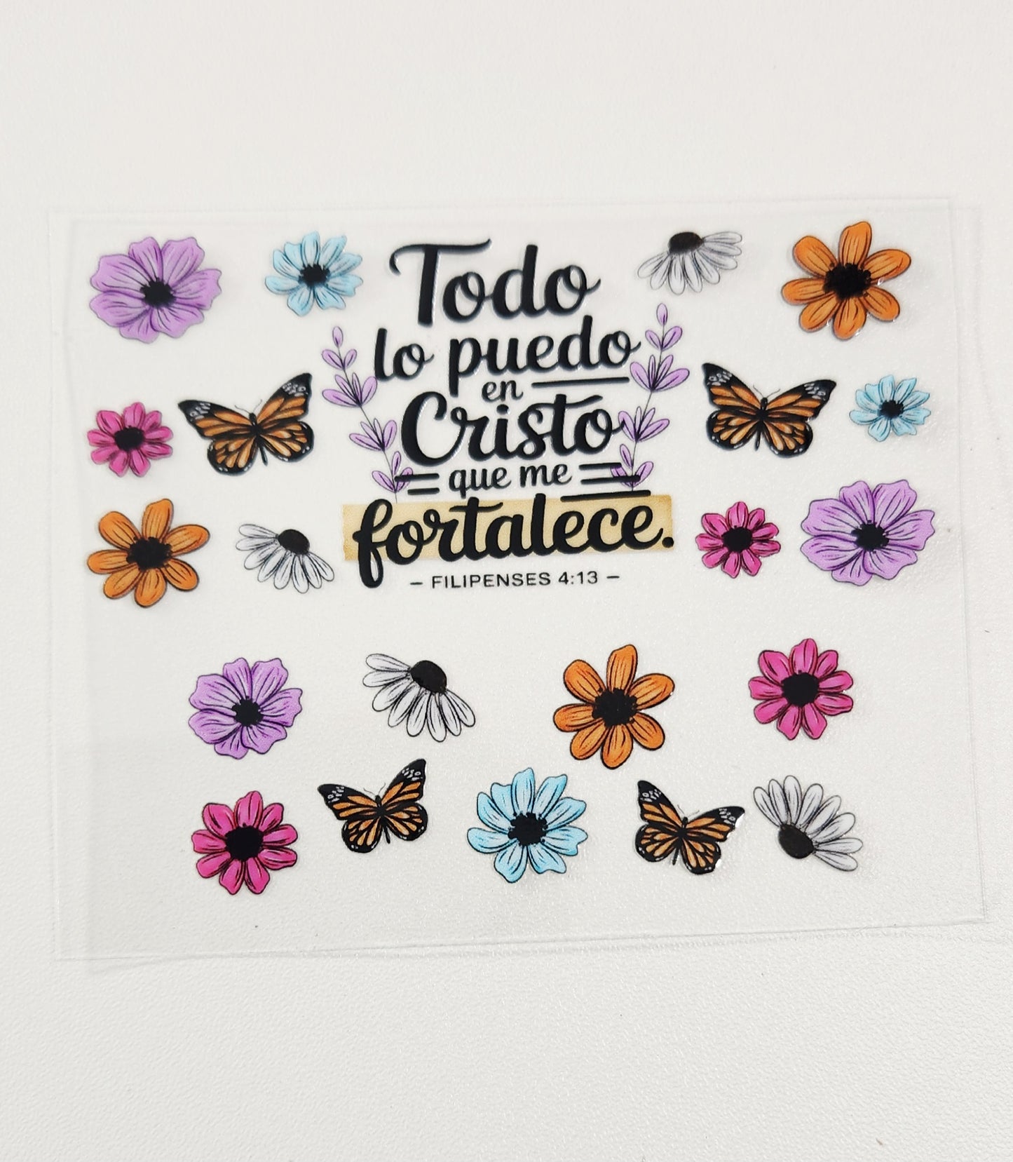 Todo lo puedo en Cristo Mini uv dtf wrap