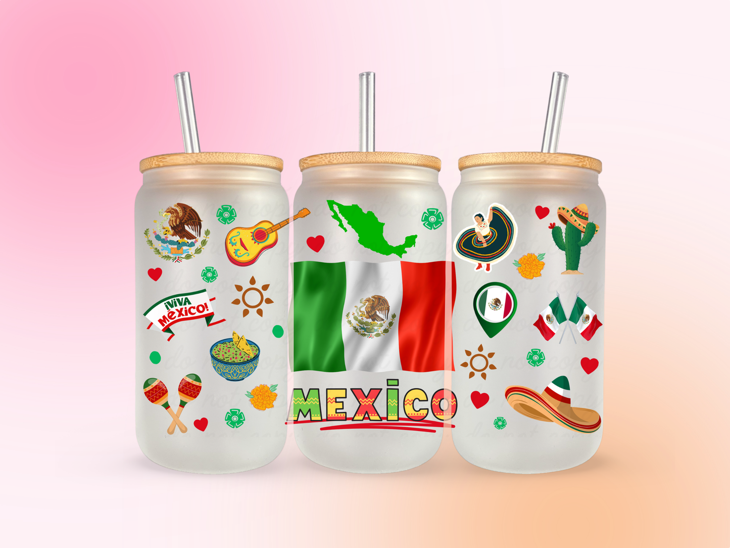 Mexico UV DTF CUP WRAP