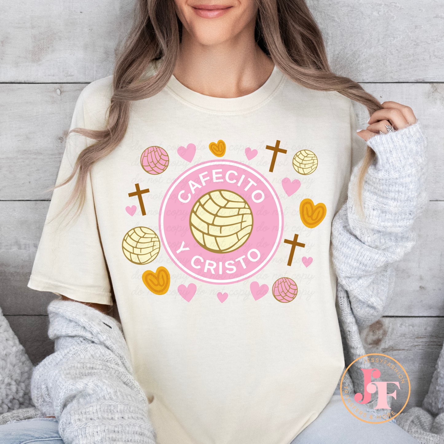 Cafecito y Cristo DTF Shirt Transfer