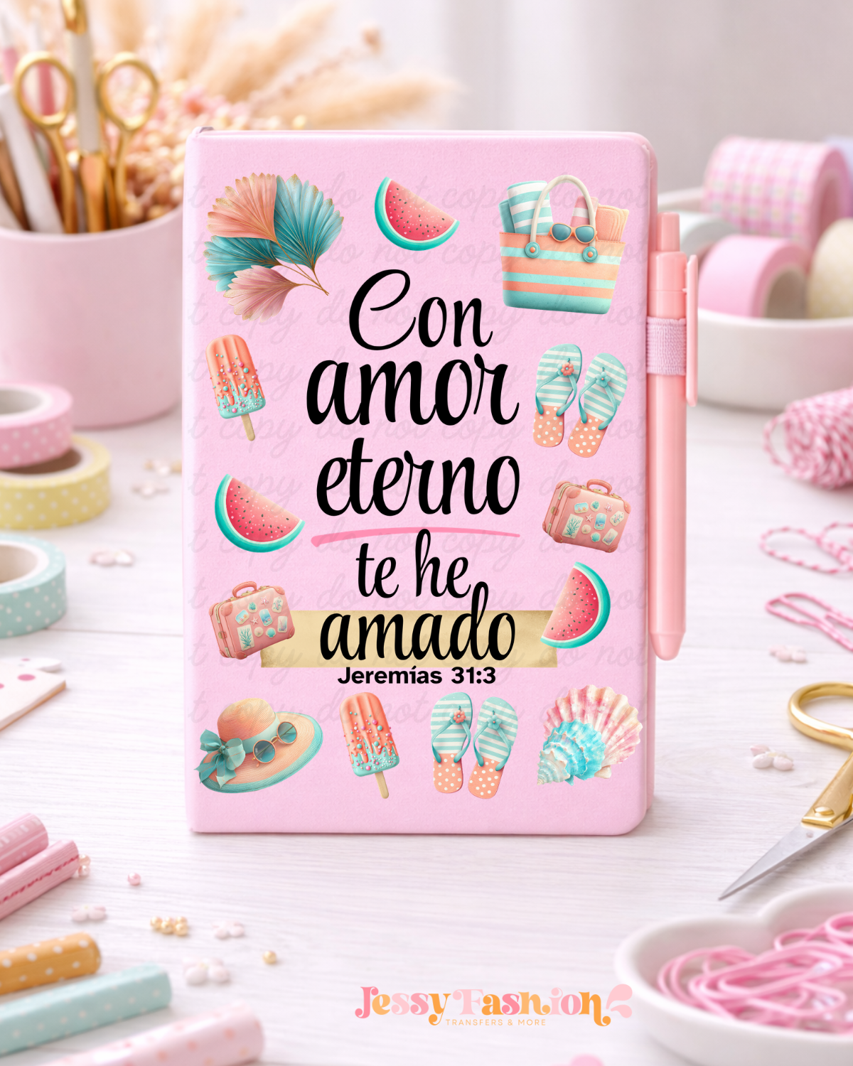 Con amor eterno UV dtf notebook