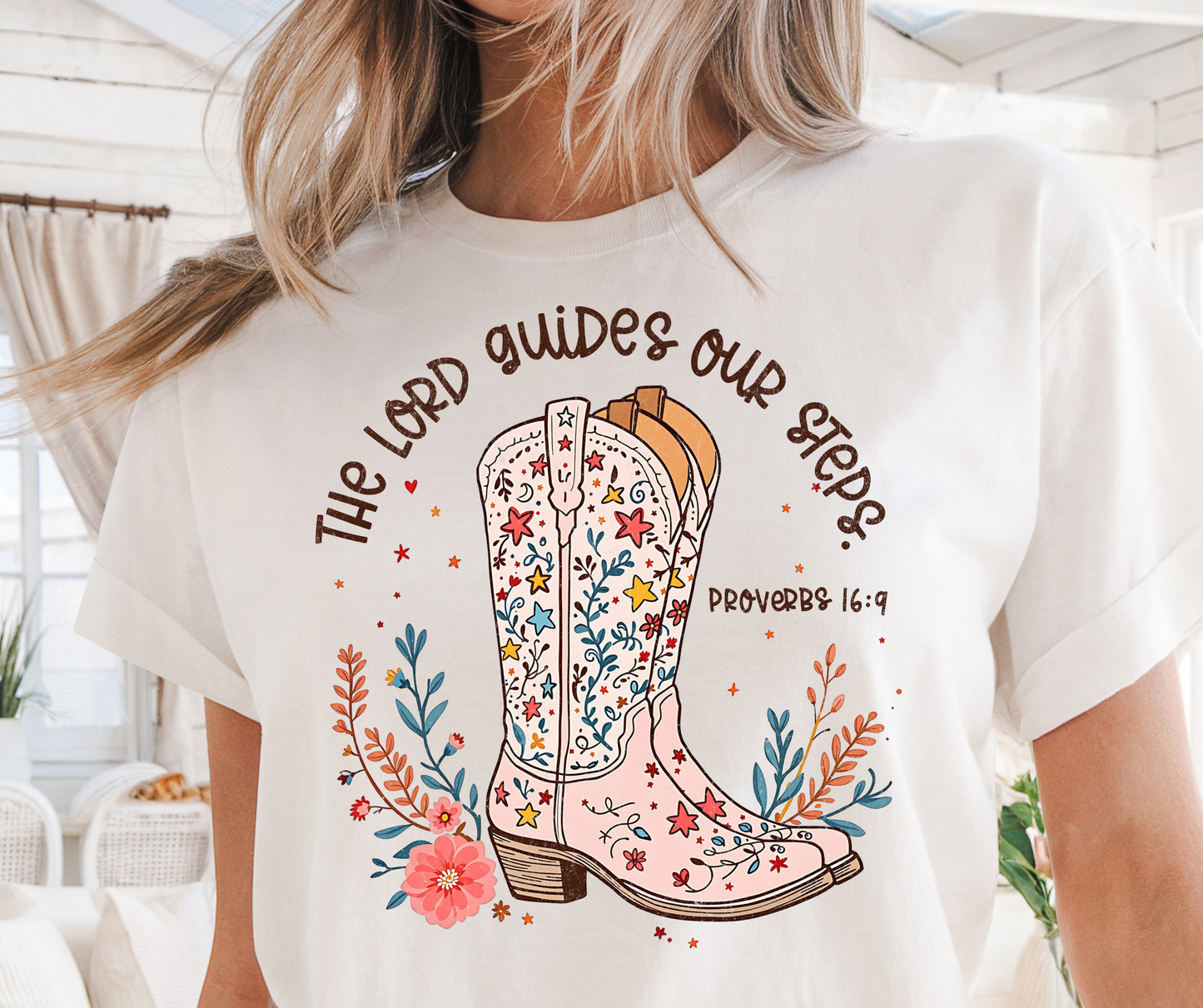 The Lord guides our steps DTF Shirt Transfer