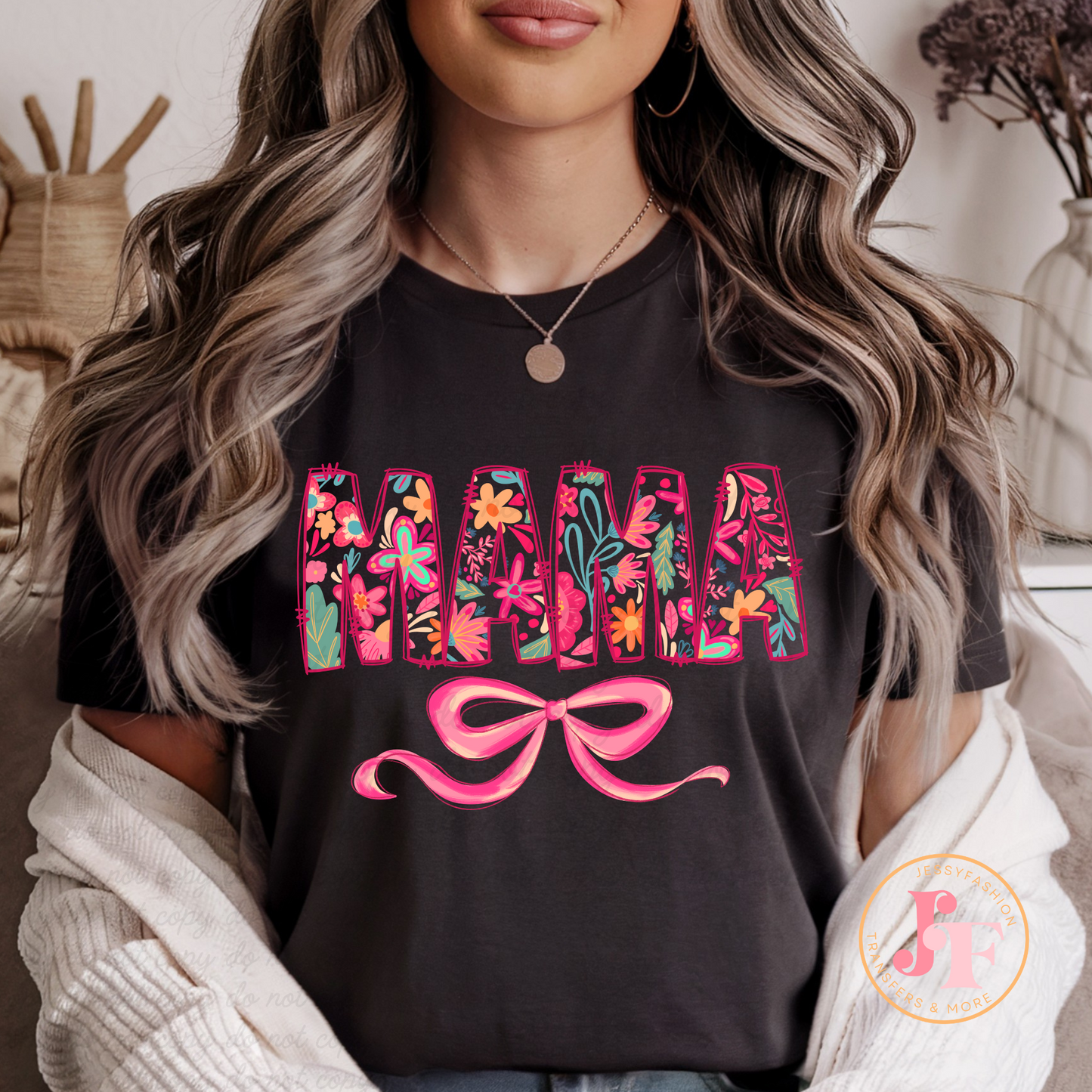 Mama cute bow DTF Shirt Transfer