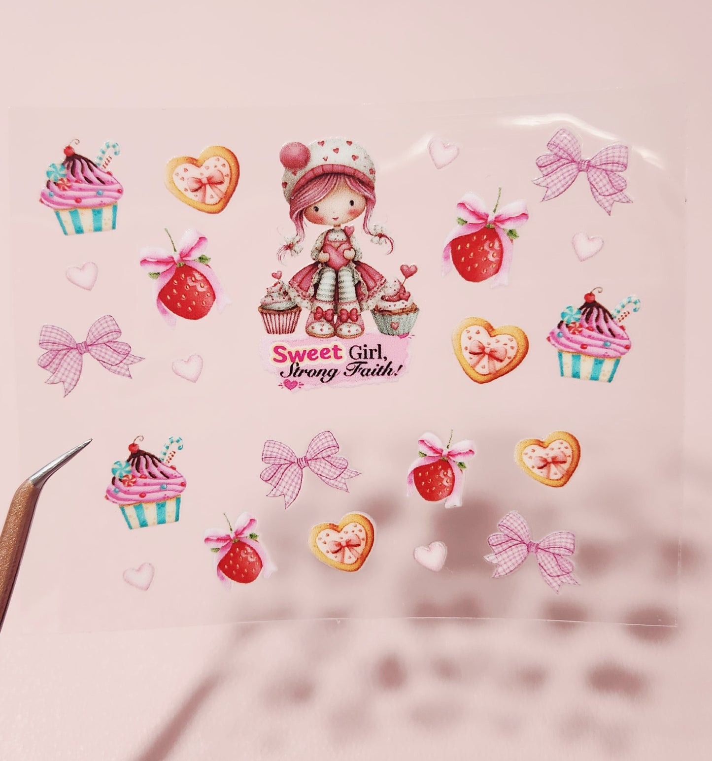 Sweet Girl Strong Faith Mini uv dtf wrap