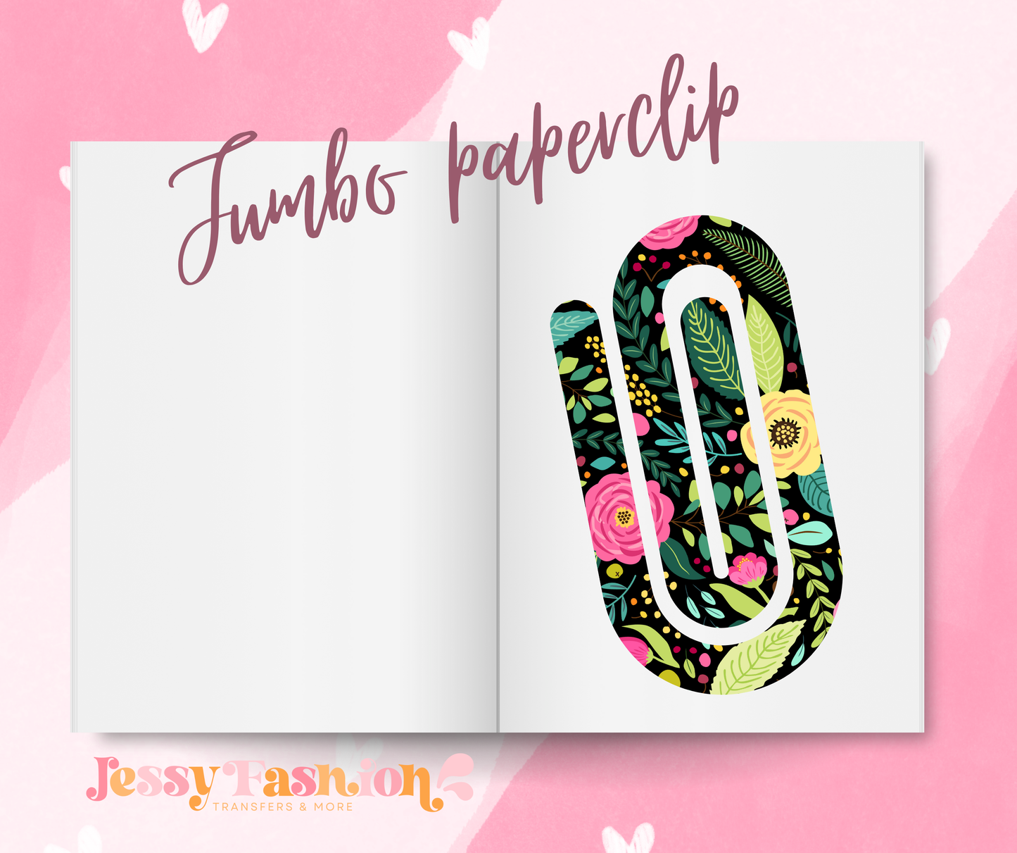 Beautiful flowers painted Jumbo Paperclip