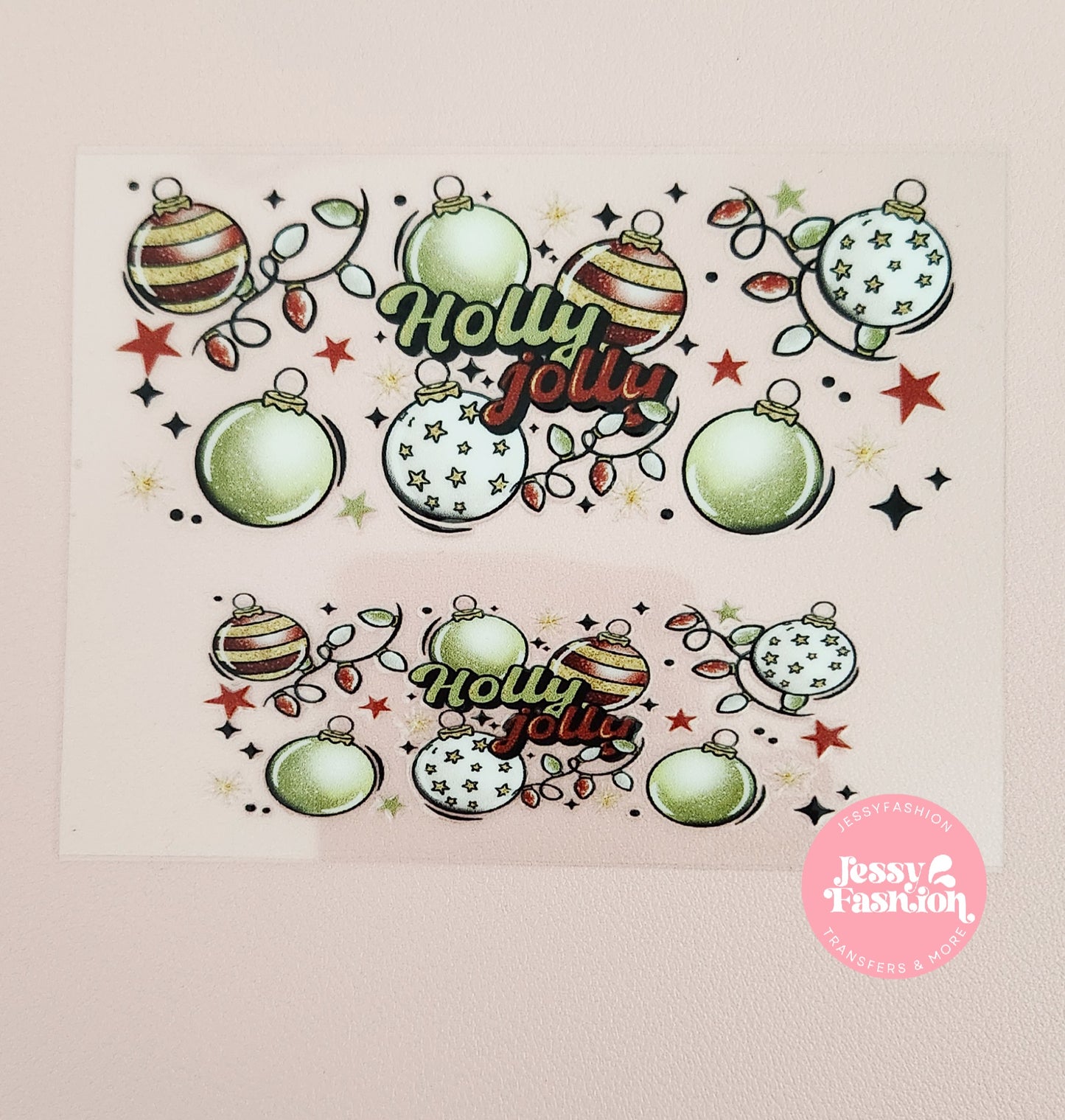Holly Jolly Mini uv dtf wrap