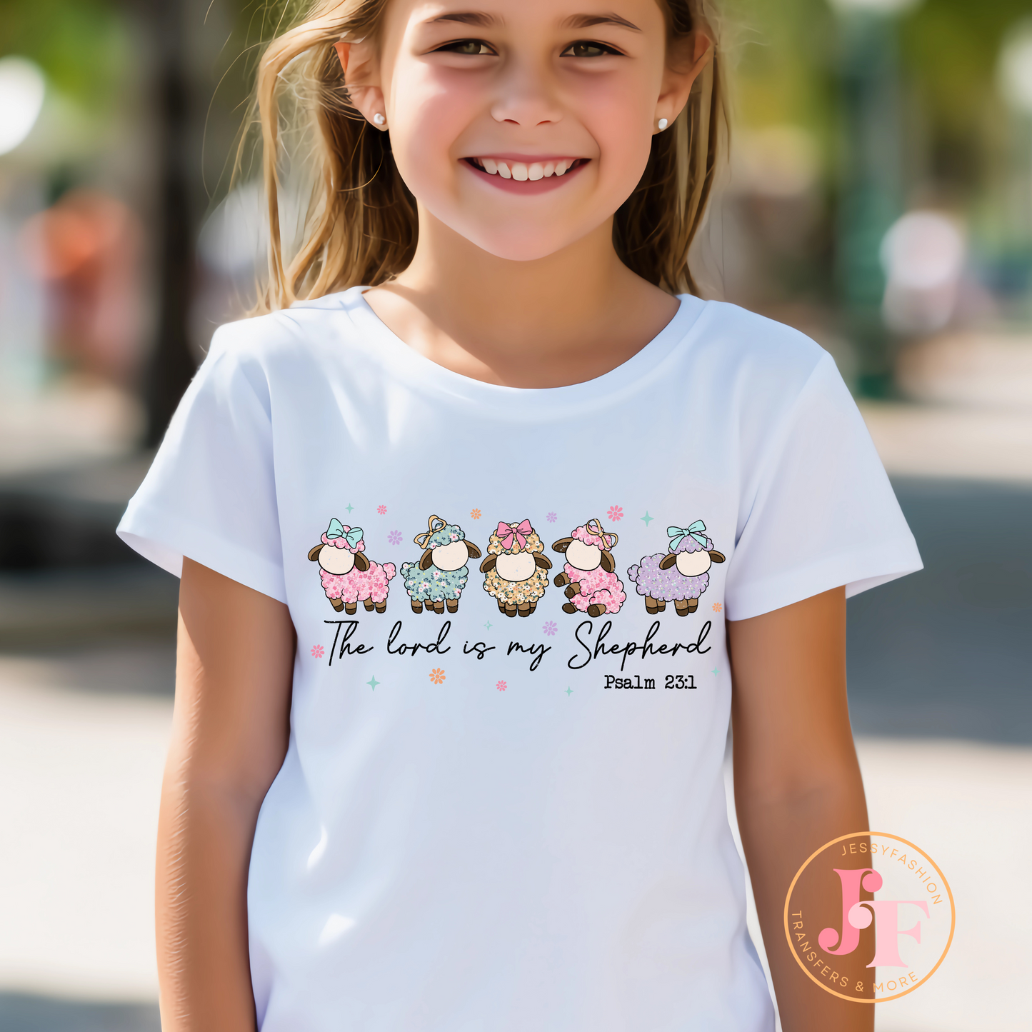 Cute sheeps the Lord is my shepherd DTF Shirt Transfer