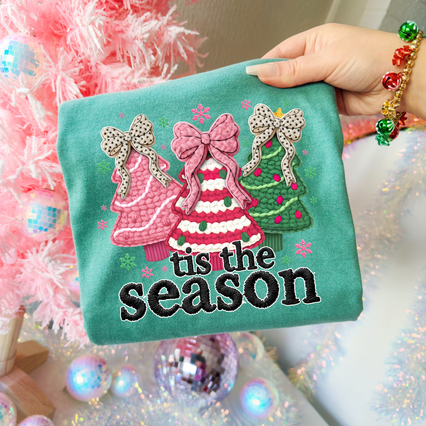 Crochet Tis the season Dtf Shirt Transfer